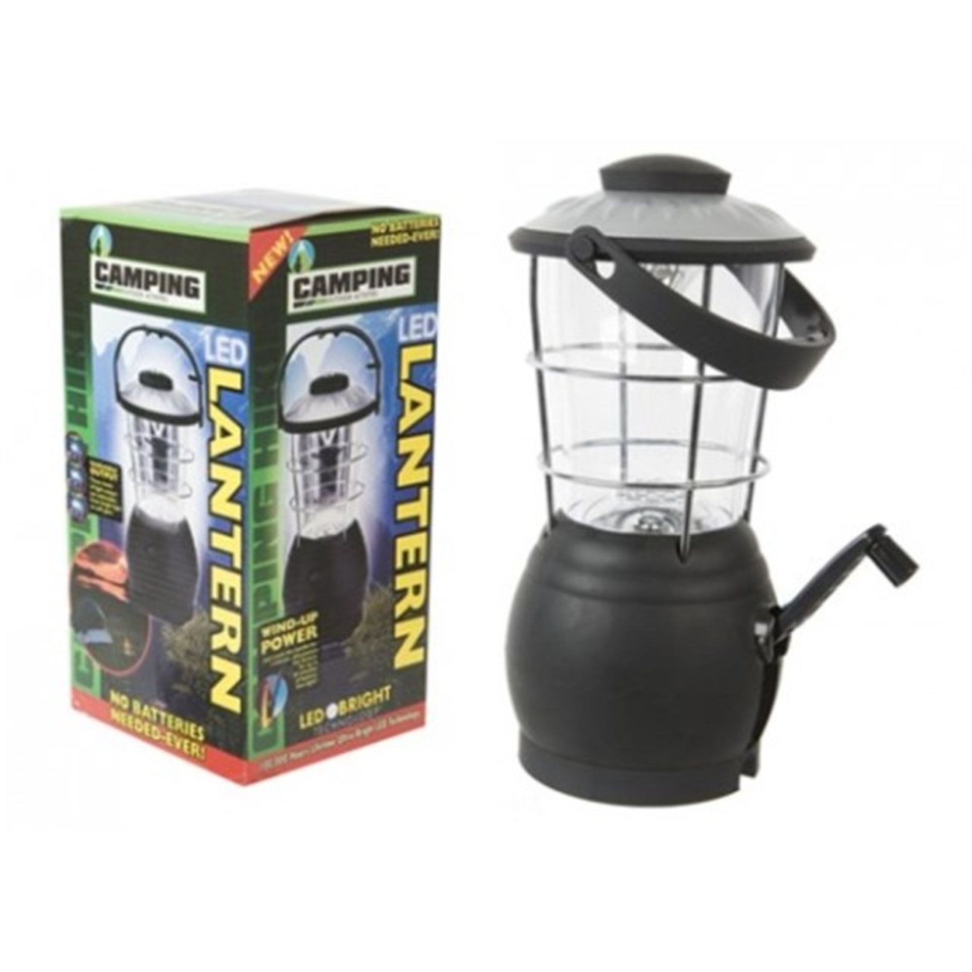 V Brand New 12 LED Wind Up Camping Lantern In Box RRP24.99