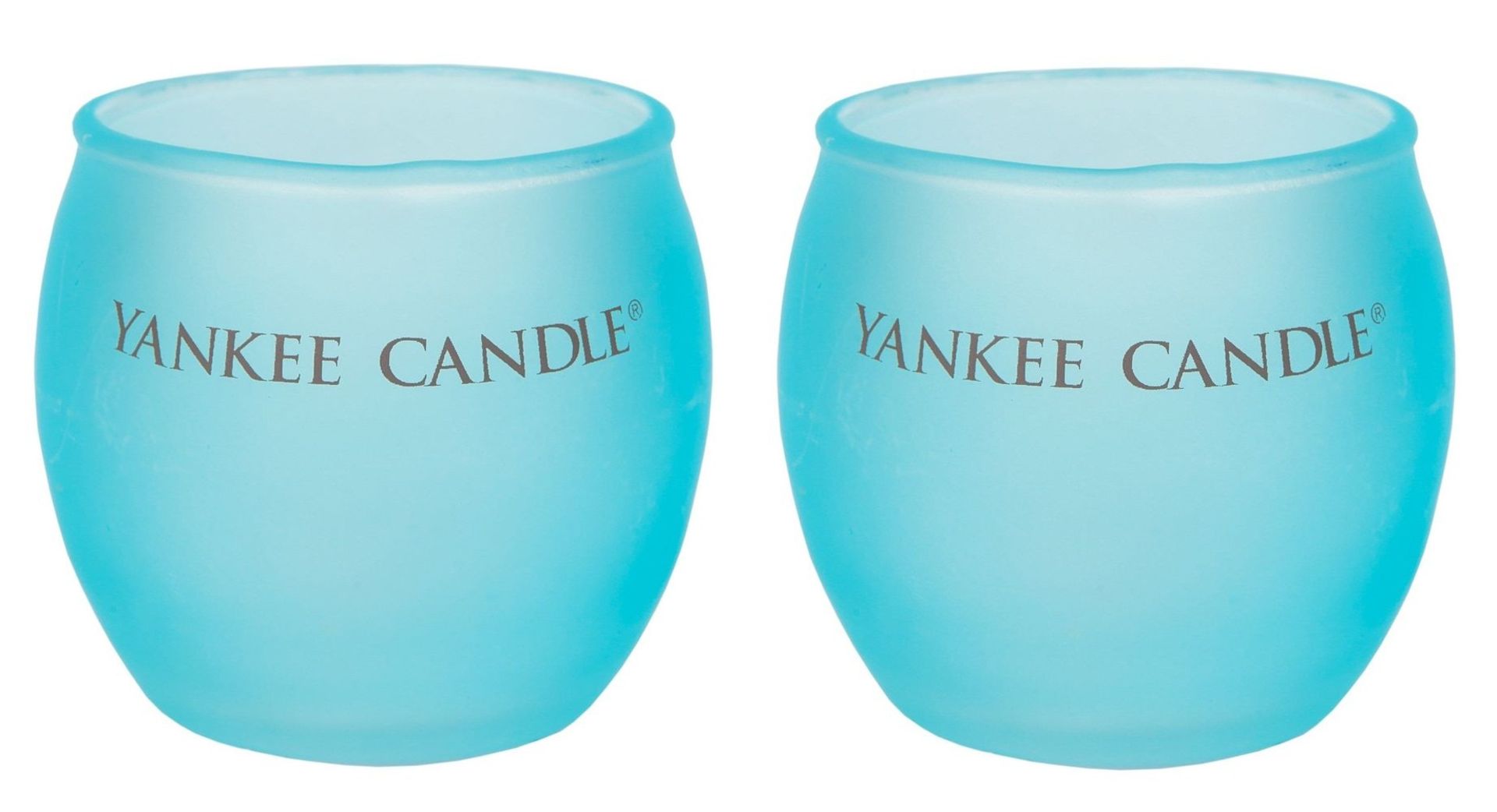 V *TRADE QTY* Brand New Pair of Colourful Roly Poly Aqua Votive Yankee Candle Holder X 20 YOUR BID
