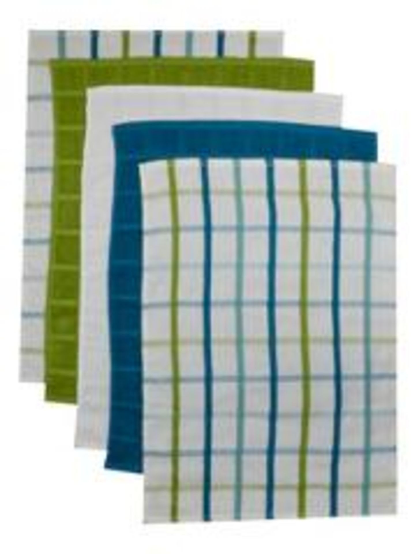 V Brand New 3 Pack Large Check Tea Towels - Various Colours (similar to photo)