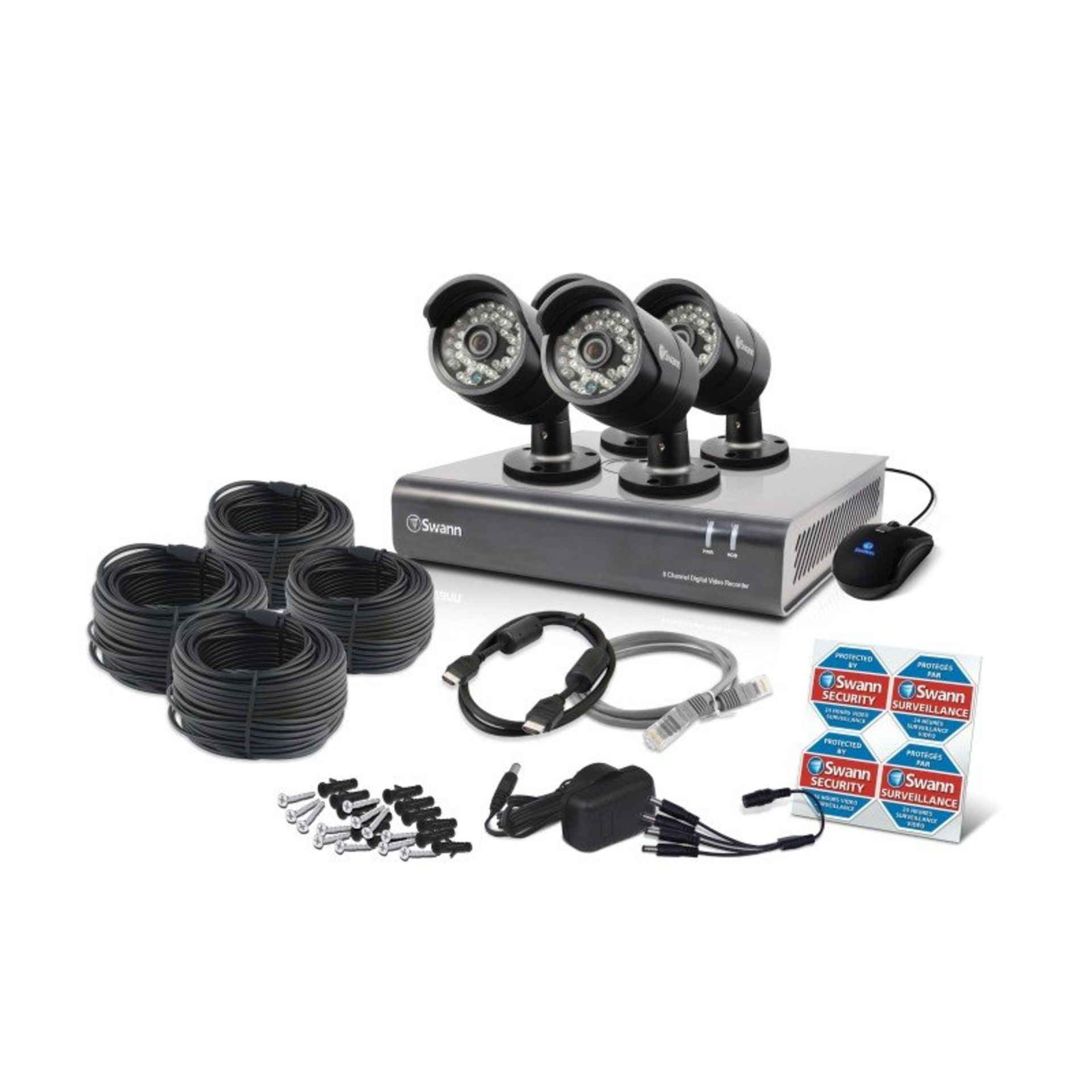 V Grade A Swann DVR8-1525 8 Channel 500gb 960h Dvr With 4 x PRO-615 Cameras - Motion Detection - - Image 2 of 2