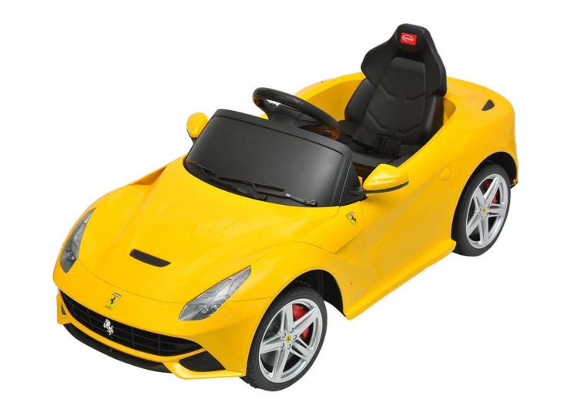 V Brand New Ferrari F12 12V Ride on Car - Dual Drive - Parental Override Remote Control - Yellow -