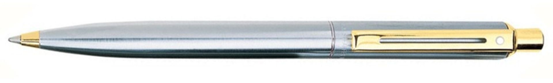 V Brand New Sheaffer Sentinel Brushed Chrome With Gold Tone Trim Ball Point Pen (Similar Pen ISP £