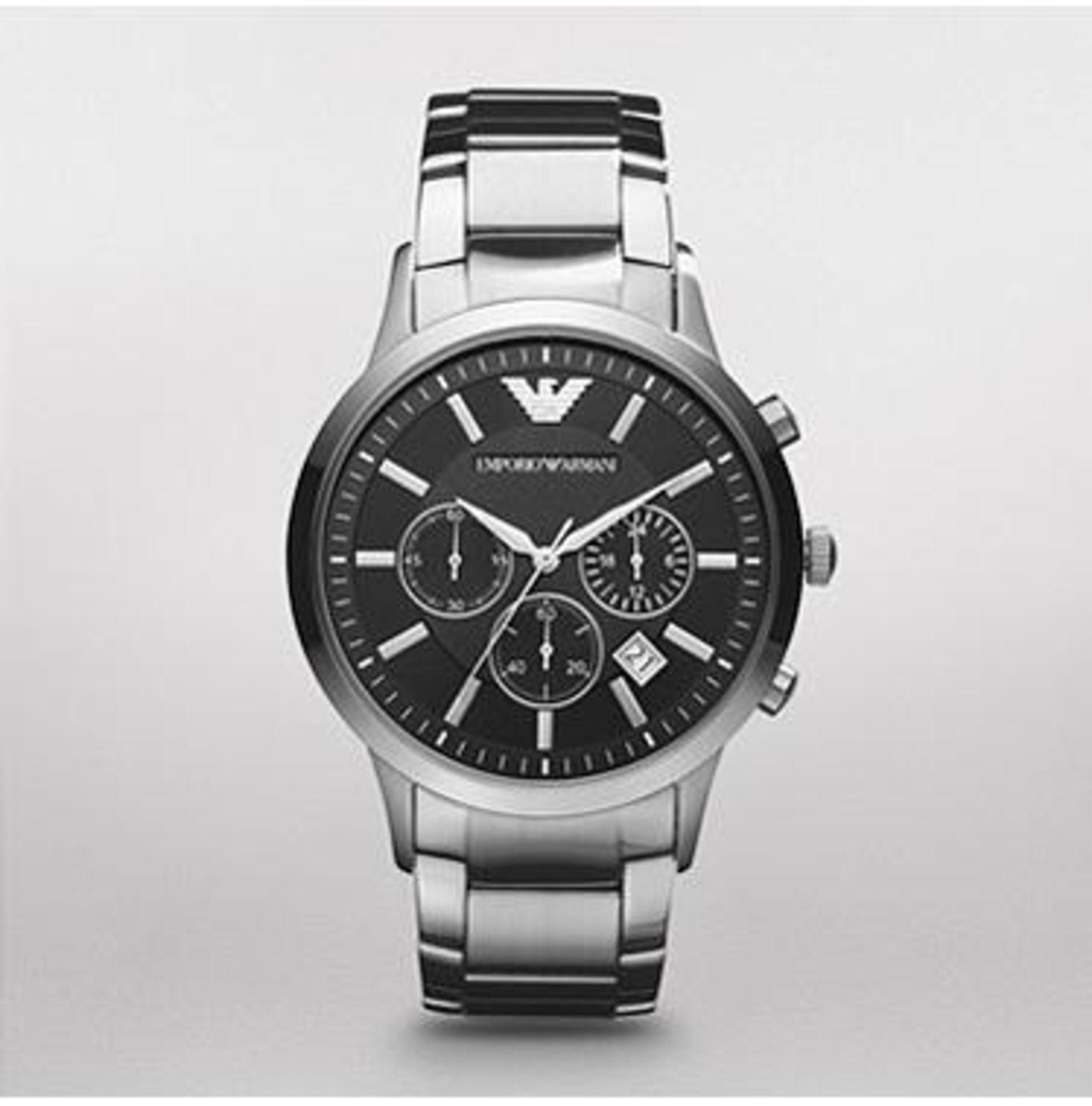 V Brand New Gents AR2434 Emporio Armani Chronograph Watch ISP £209.30 (www.Watchshop.com)