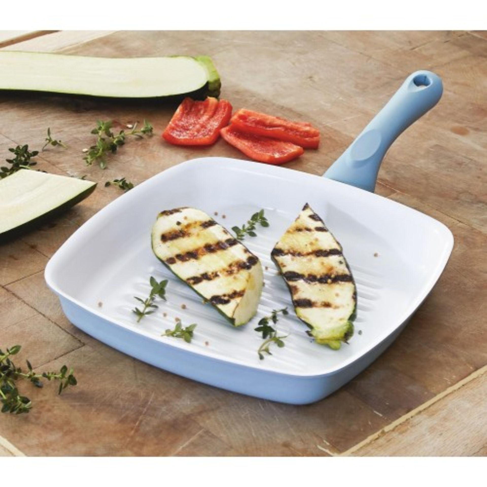 V Brand New Cermalon Griddle Pan - Soft Blue ISP £39.99 (Qudos Direct) X 2 YOUR BID PRICE TO BE