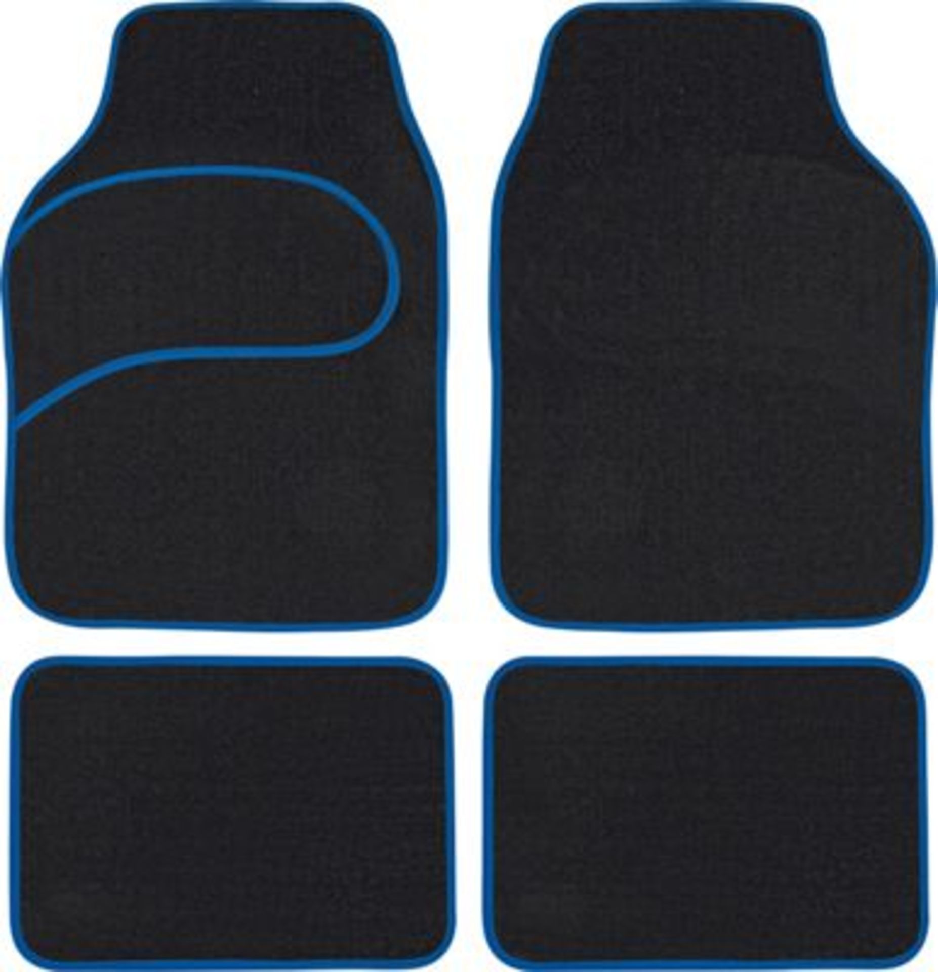 V Brand New Set of 4 Universal Fit Car Mats ISP £12.99 (Homebase) Item does not have blue trim X 2