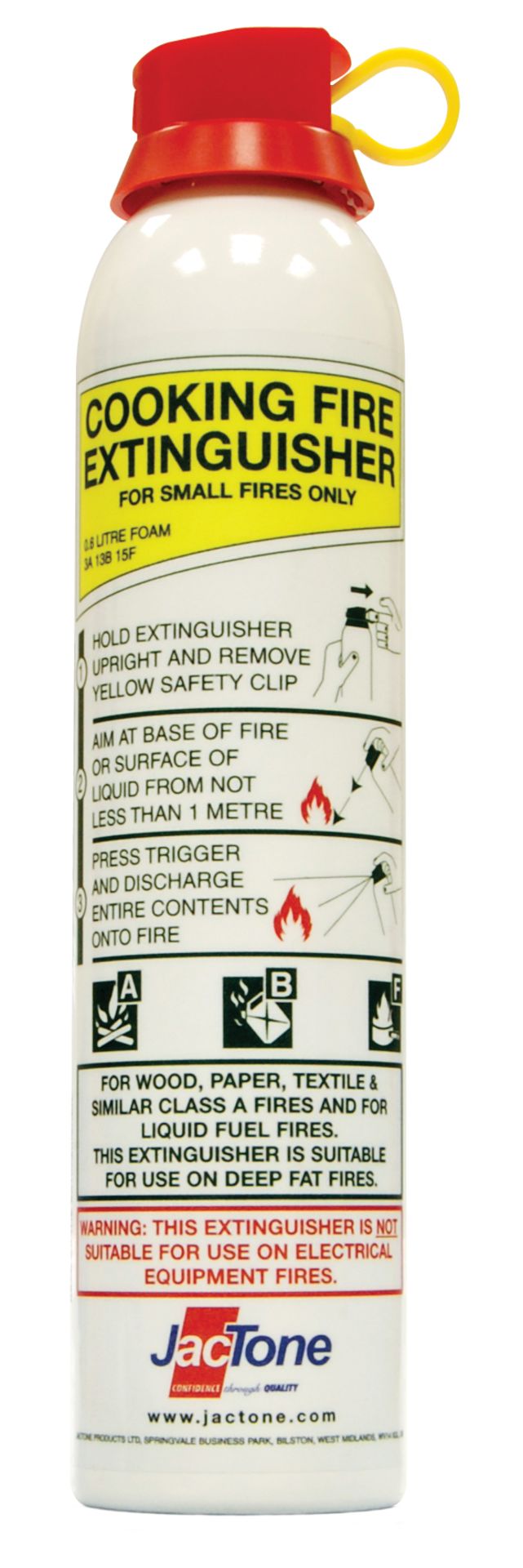 V Brand New Cooking Fire Extinguisher For Small Fires ISP £12.95 (The Safety Supply Company)