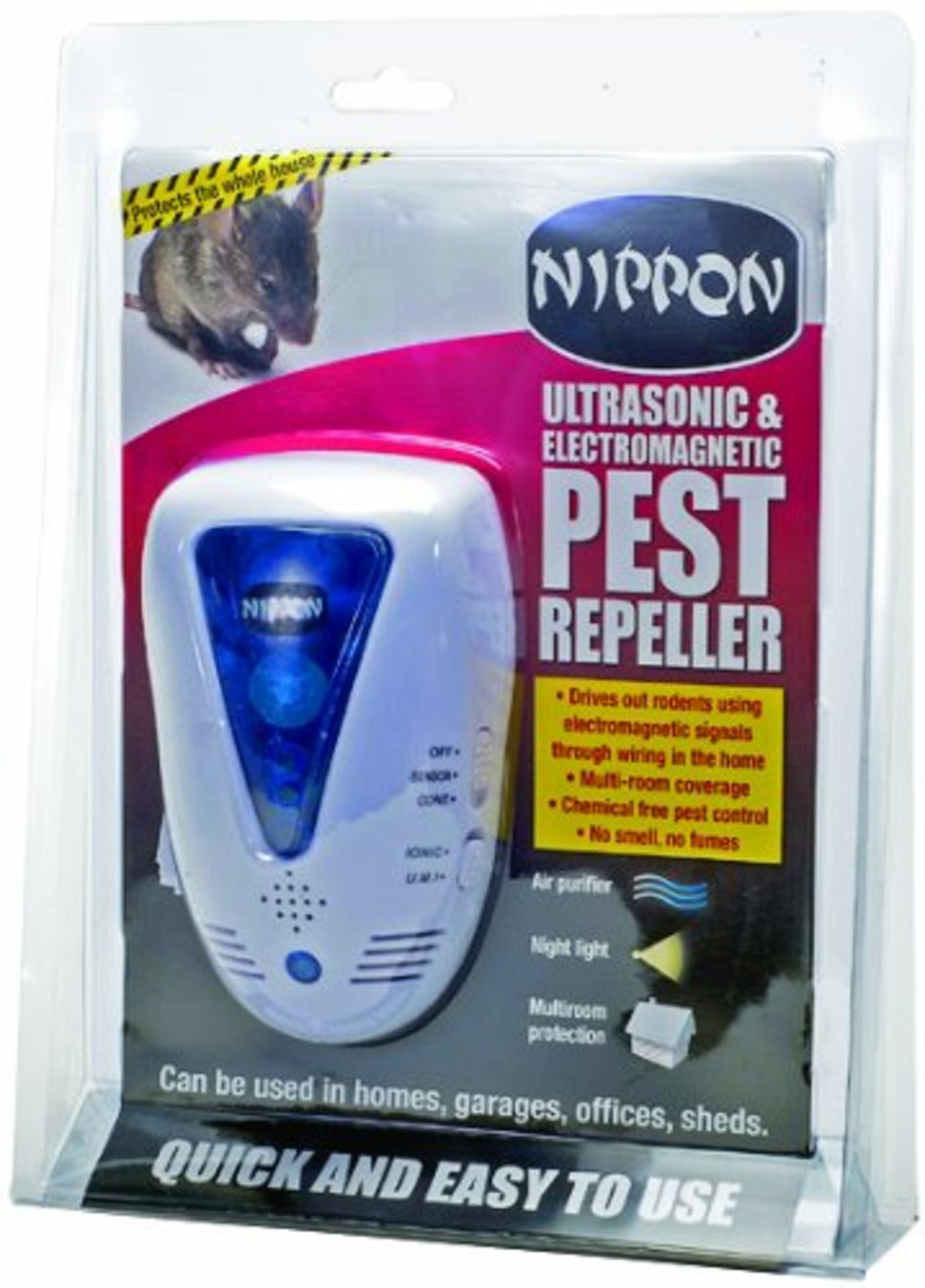 V *TRADE QTY* Brand New Nippon Ultrasonic & Electromagnetic Pest Repeller ISP £26.99 (Ebay) X 3 YOUR