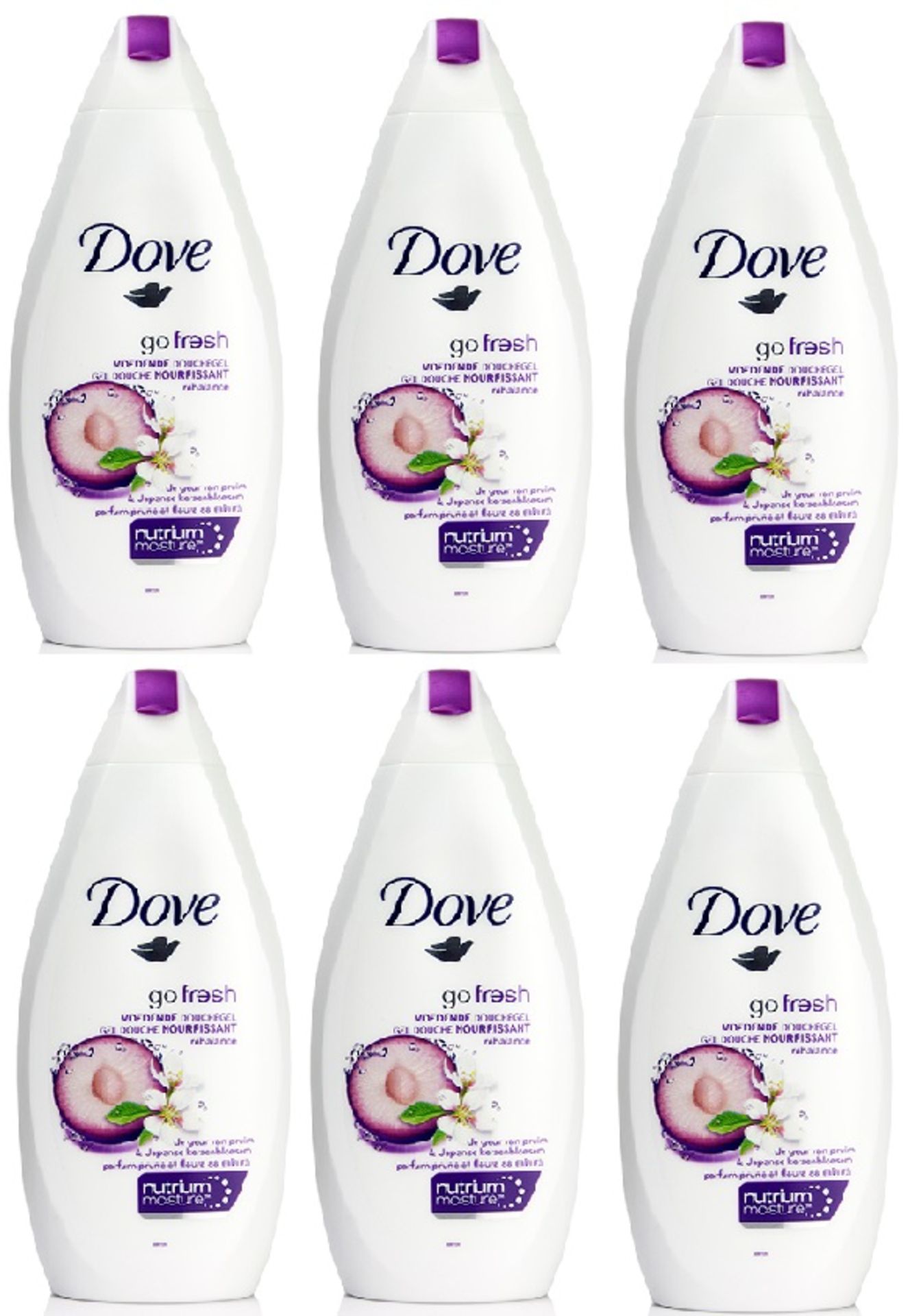 V Brand New 6 x Dove 500ml Go Fresh Rebalance Shower Gel X 2 YOUR BID PRICE TO BE MULTIPLIED BY TWO