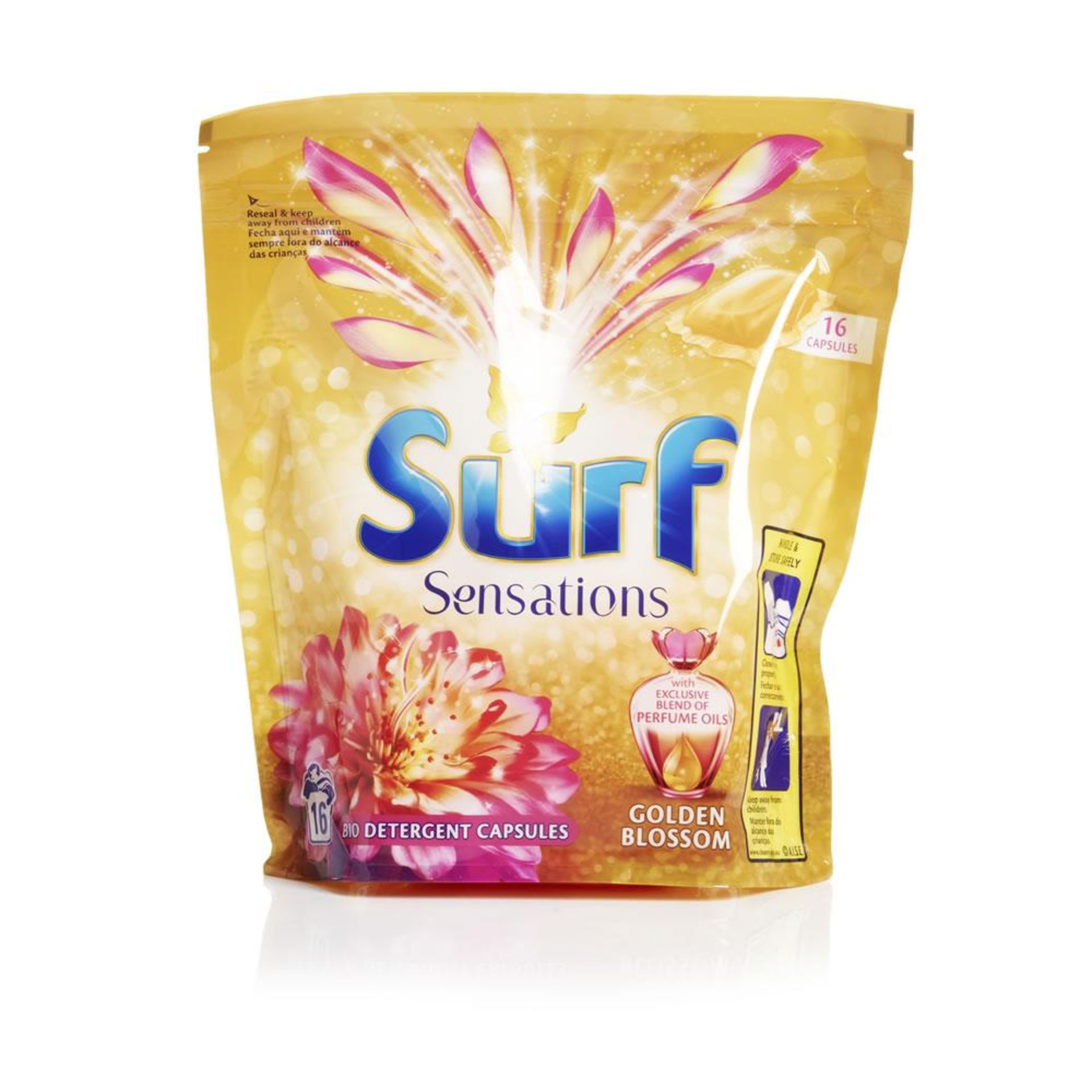 V *TRADE QTY* Brand New Surf Sensations Golden Blossom 18 Wash Capsules X 90 YOUR BID PRICE TO BE