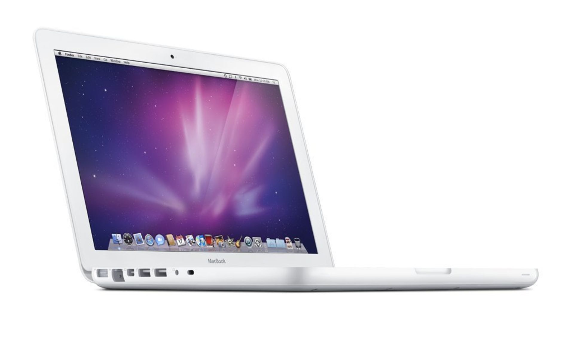 V Grade B Apple Macbook 13.3" Laptop - Core 2 Duo - 2.4 GHz - 2GB RAM - 250GB HDD - Includes Power