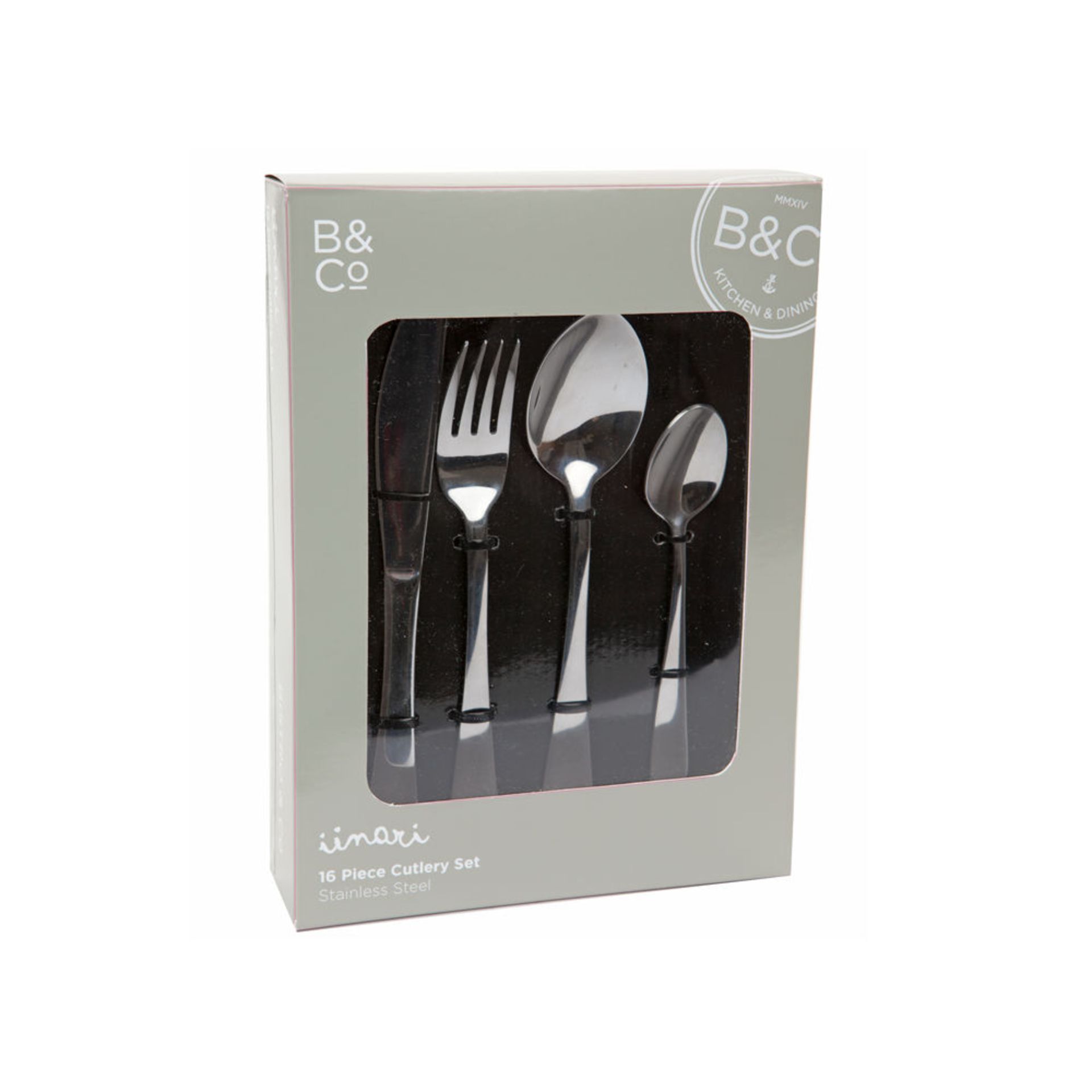 V *TRADE QTY* Brand New Bistro & Co Linari 16 Piece Stainless Steel Cutlery Set X 7 YOUR BID PRICE