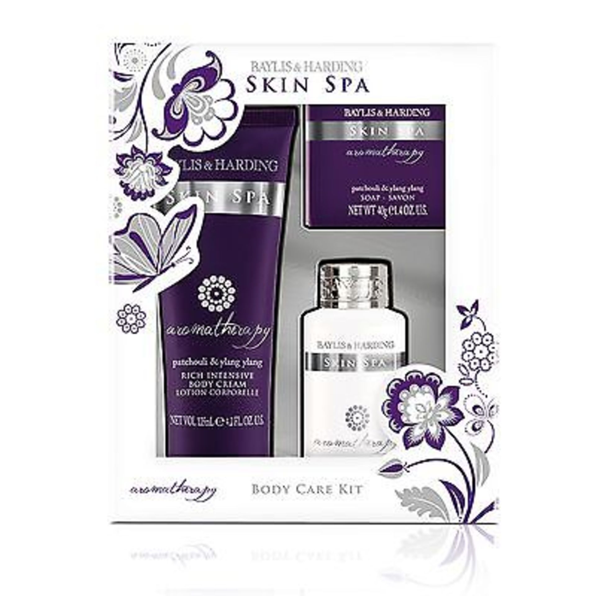 V Brand New Baylis & Harding Skin Spa Aromatherapy Trio Gift Set Including 1 x 125ml Body Cream -