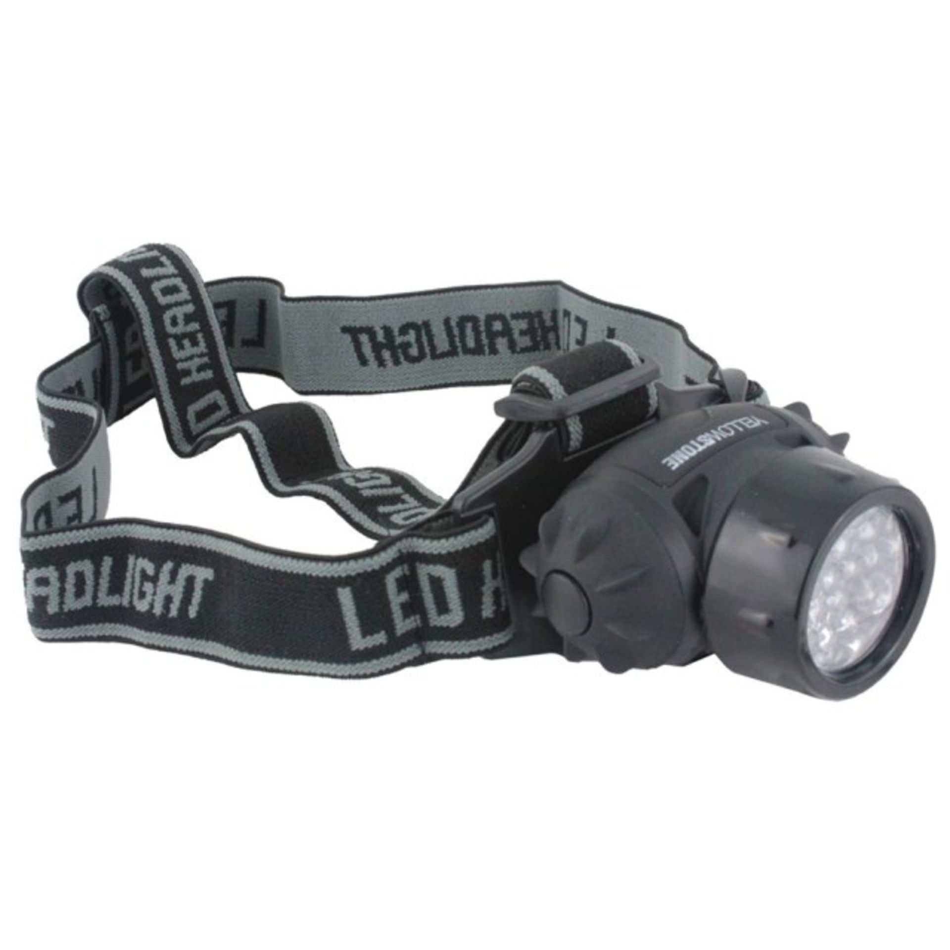 V *TRADE QTY* Brand New 19 LED Headtorch - Adjustable Head Strap - 4 Functions - 1 White LED/7 White