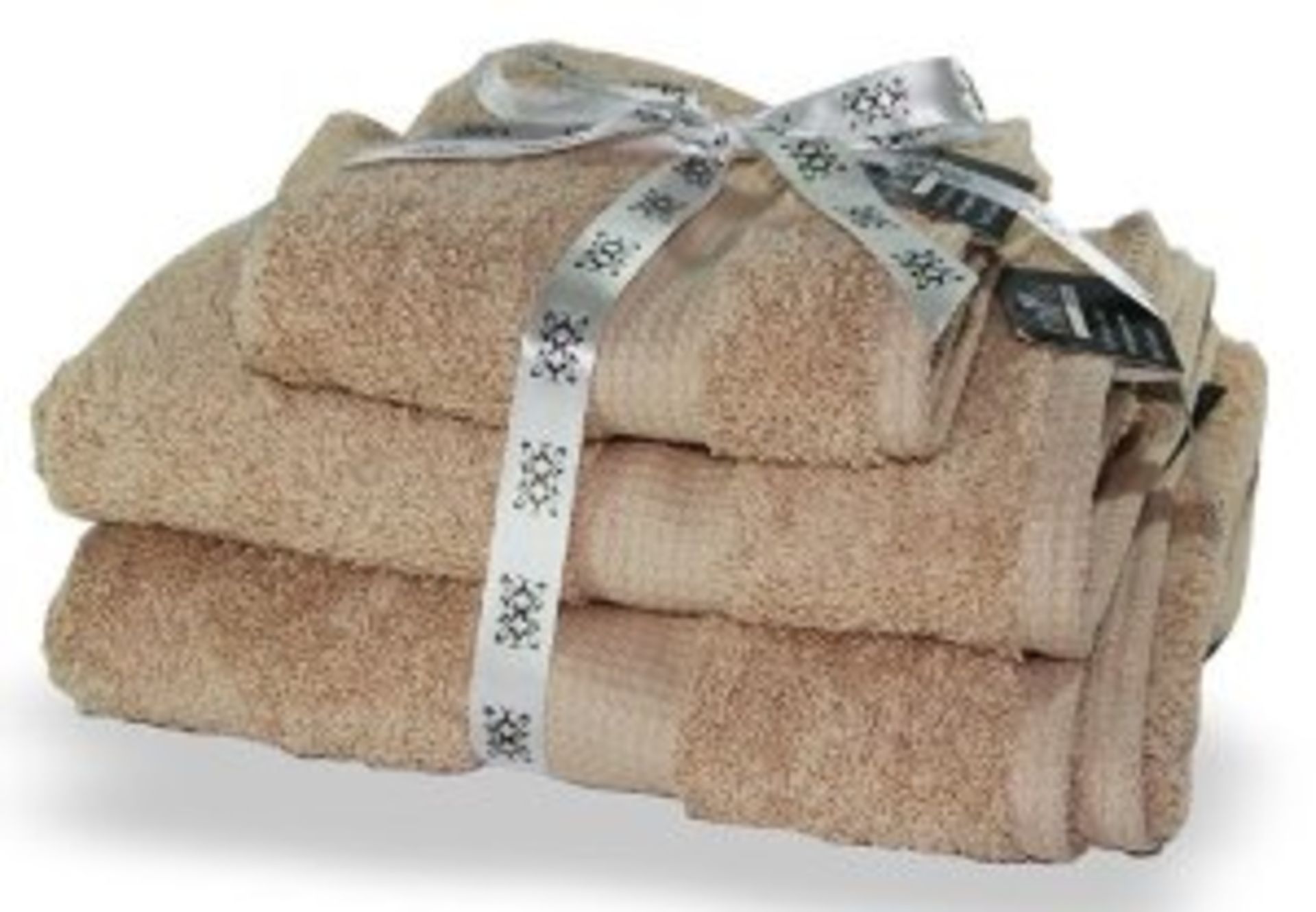 V *TRADE QTY* Brand New Six Piece Latte Towel Bale Set Includes 2 Bath Towels 2 Hand Towels 2 Face