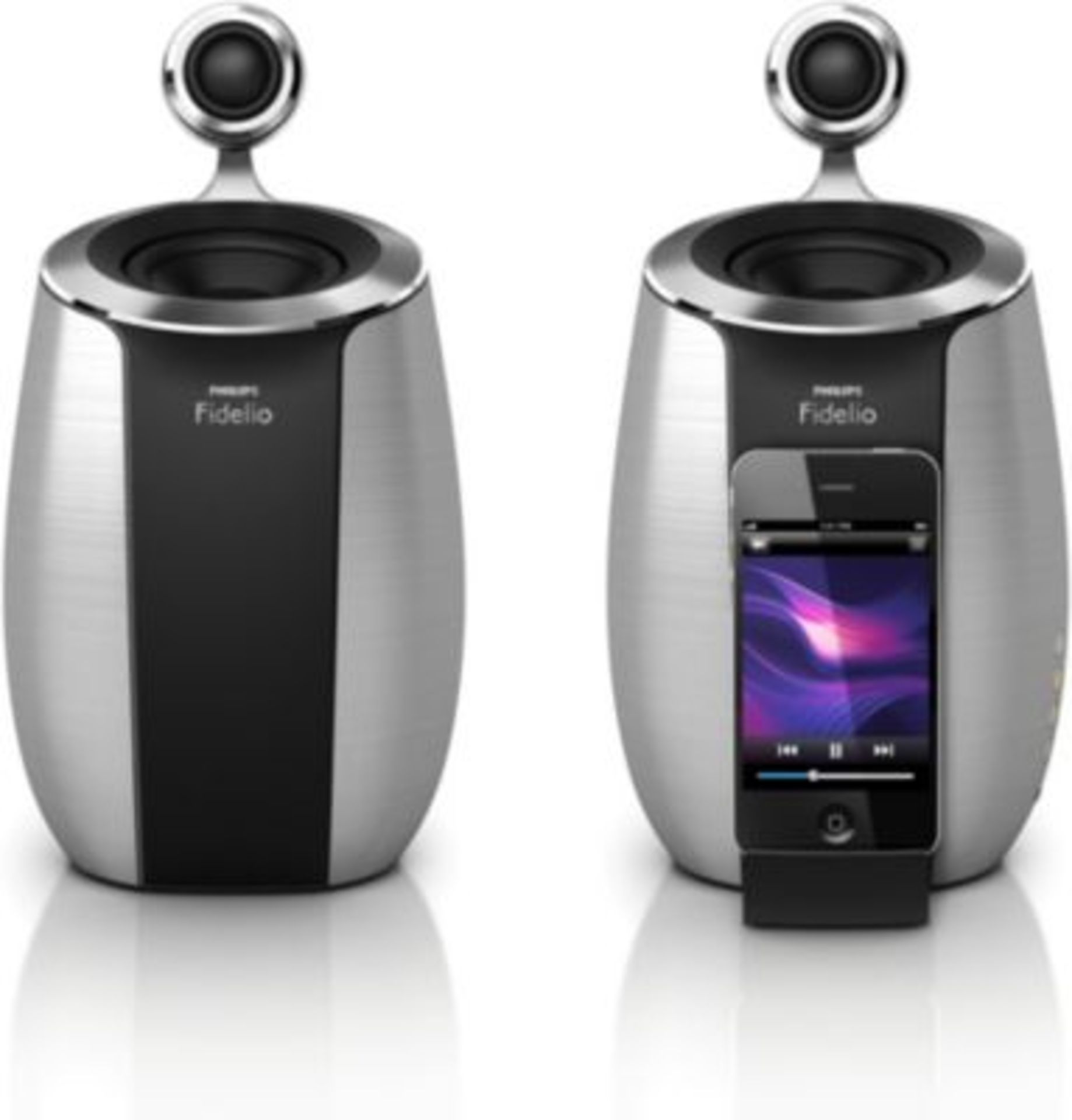 V Brand New Philips DS6600/00 Fidelio Docking Speaker - Ipod/Iphone Compatible - Aux Input - 2 x 25W