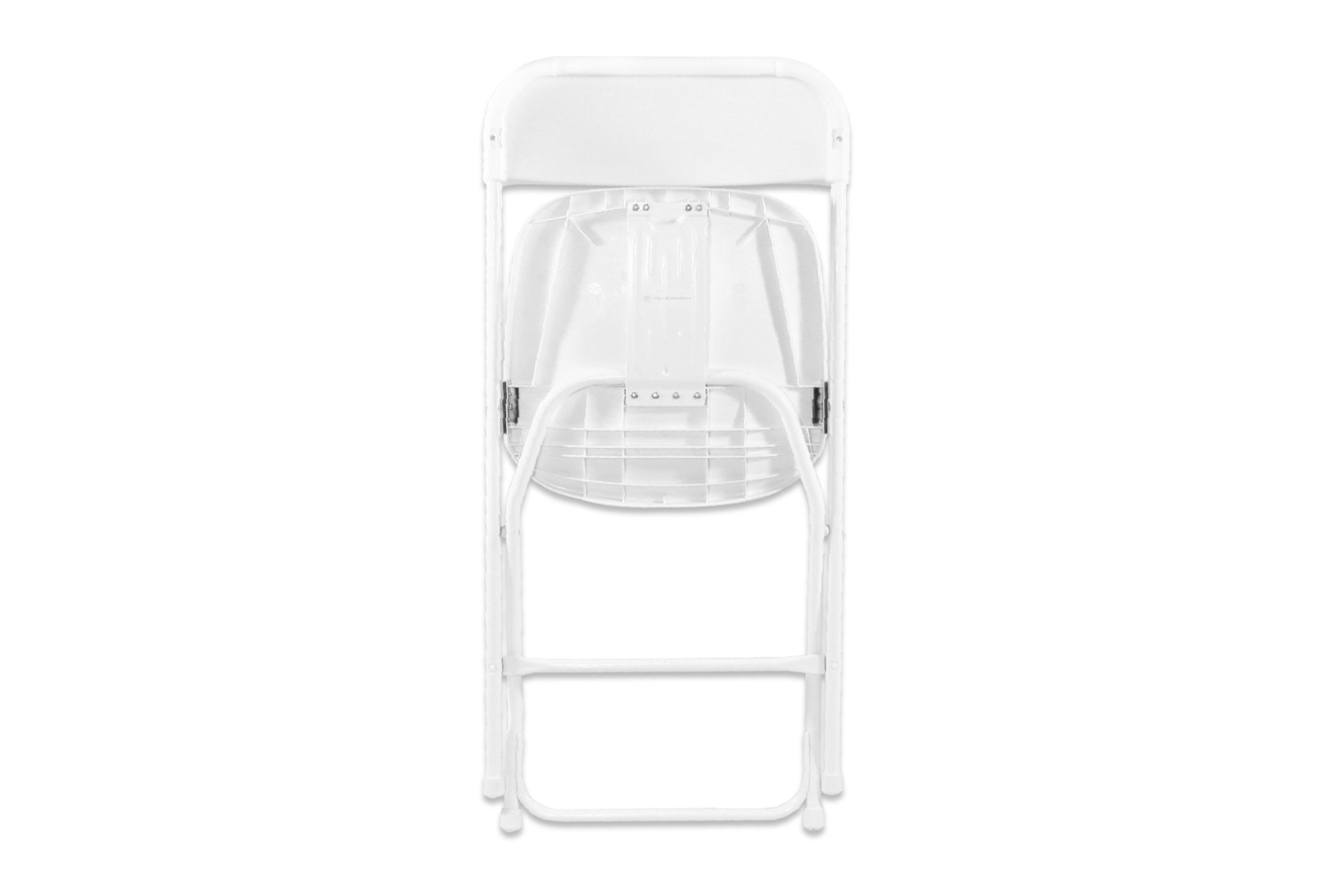 V *TRADE QTY* Grade A Folding Plastic Chair - White X150 YOUR BID PRICE TO BE MULTIPLIED BY ONE - Image 4 of 6