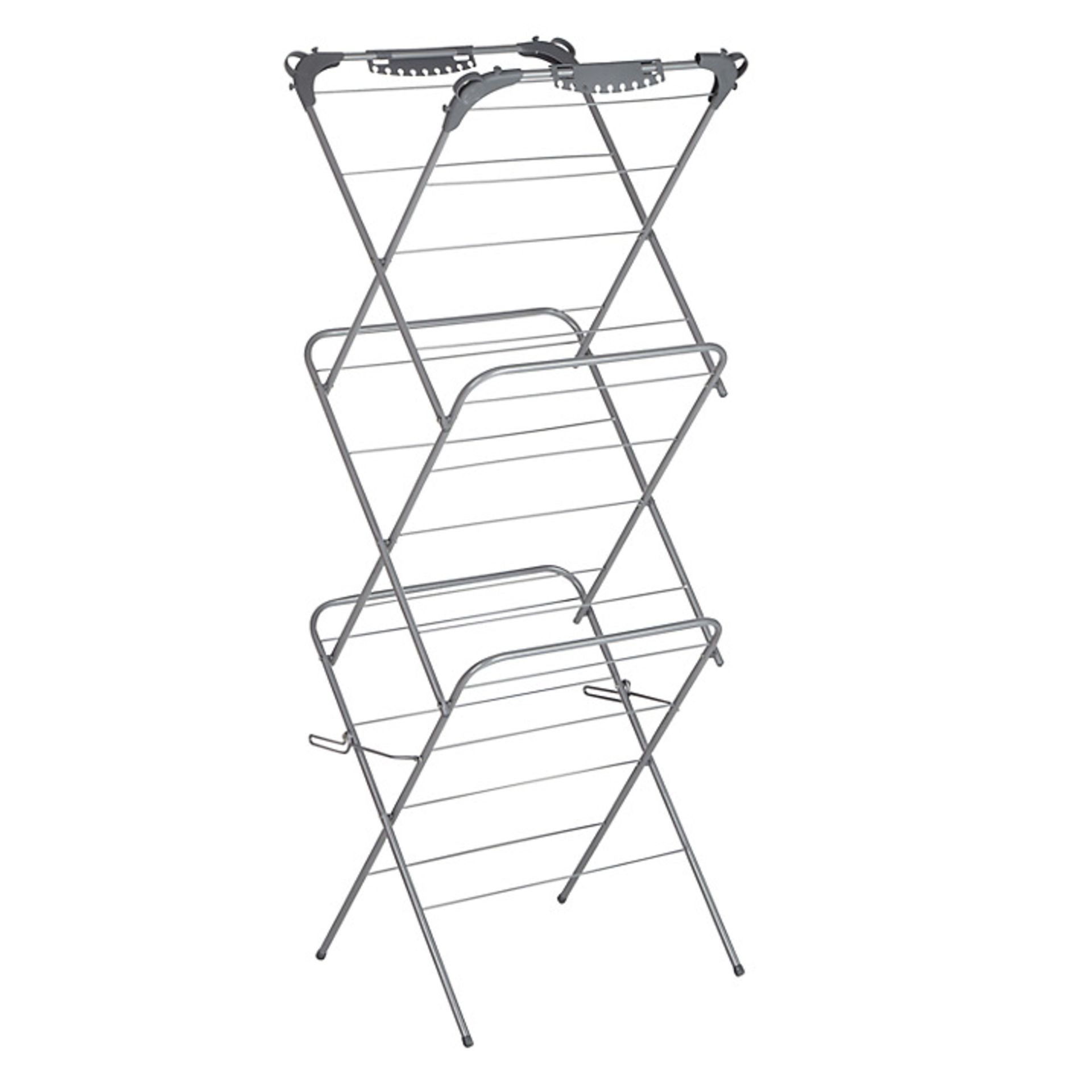 V Brand New Slimline 3 Tier Airer In Stainless Steel