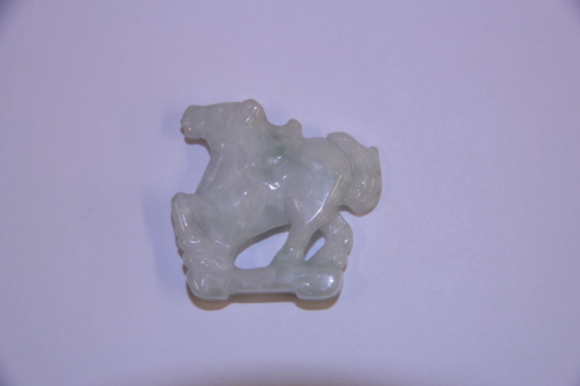 Grade U Jade Horse With Pouch