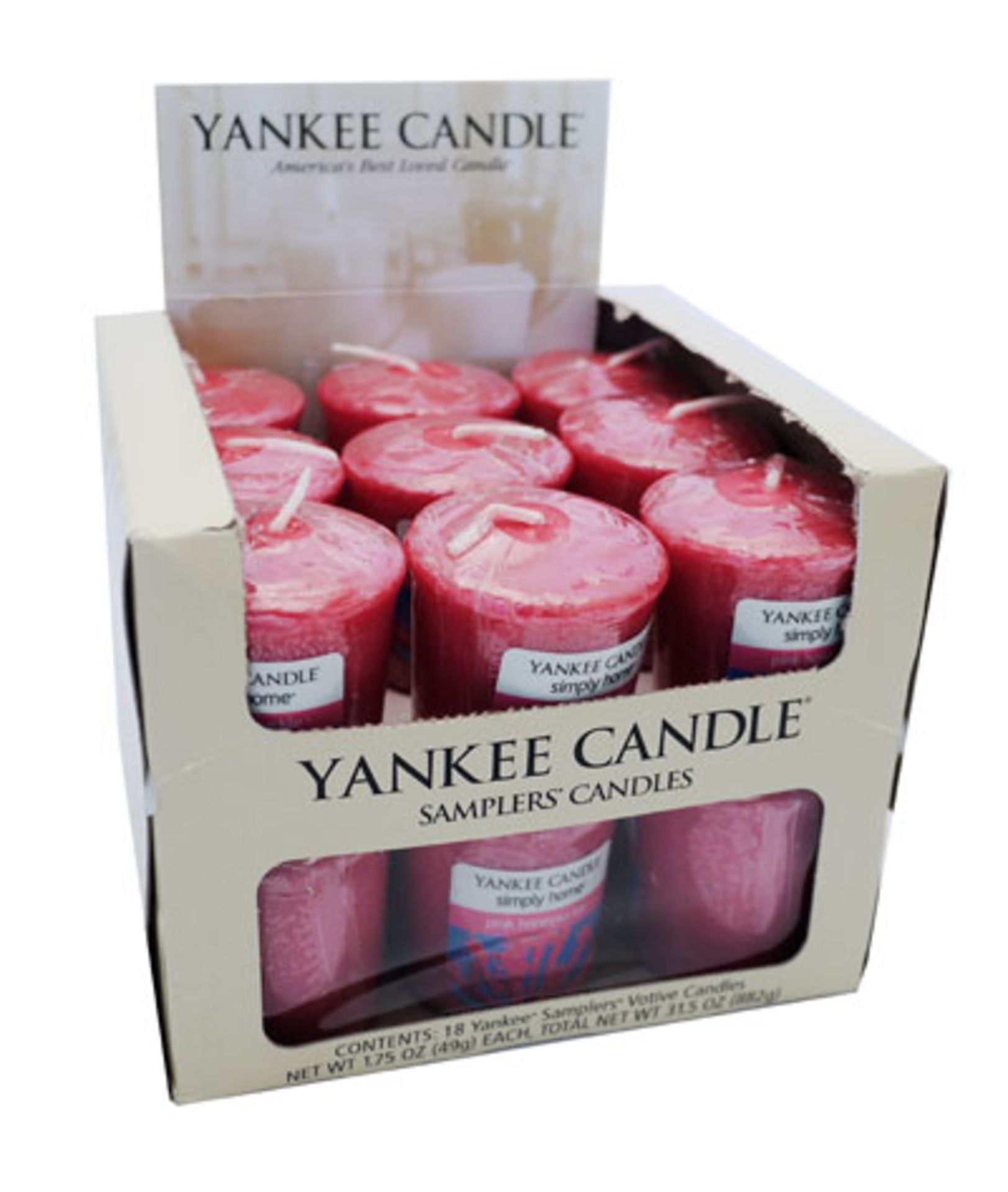 V *TRADE QTY* Brand New 18 x Yankee Candle Votive Pink Honeysuckle 49g Amazon Price £71.10 X 5