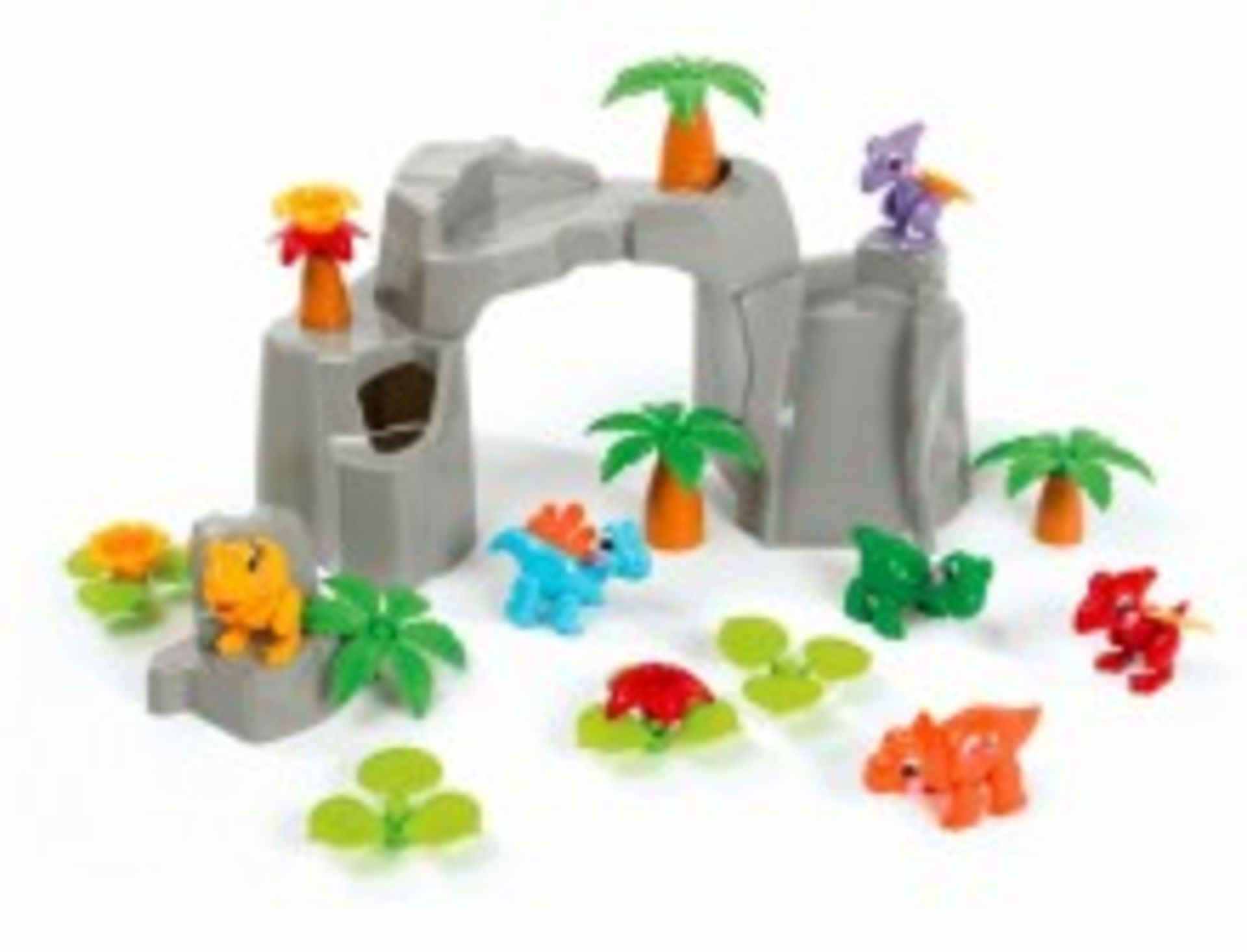 V Brand New Tolo First Friends Dinosaur World Set Consisting Of Palm Trees-Six Dinosaurs-Boy &