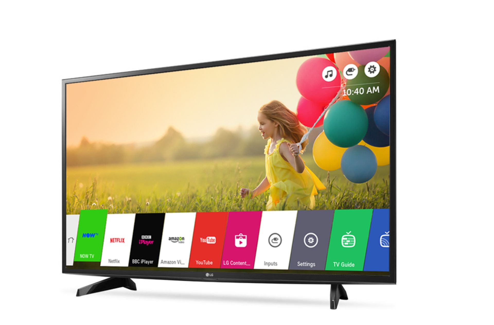 V Grade A 43" Full HD Smart LED TV With 1080 Display - Freeview - 1 x USB & 2 x HDMI Sockets -