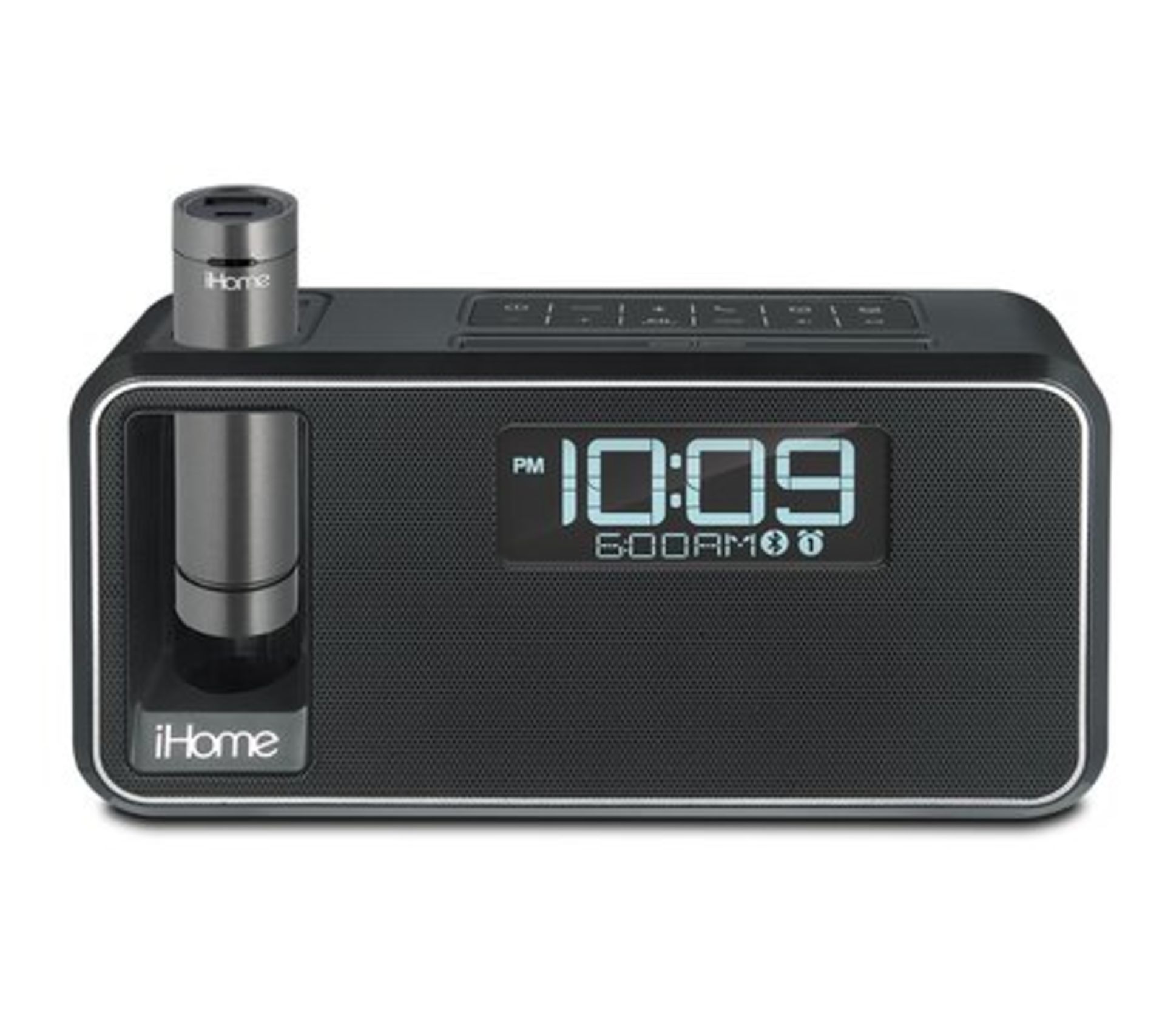 V Brand New IHome Dual Charging Bluetooth Stereo Alarm Clock Radio/Speakerphone - Bluetooth