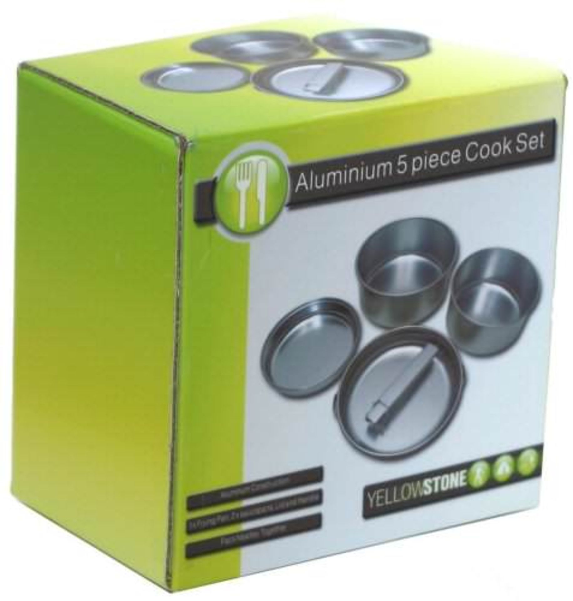 V Brand New 5Pce Aluminium Cook Set Inc 2 Saucepans 1 Frying Pan Etc X 2 YOUR BID PRICE TO BE - Image 2 of 2