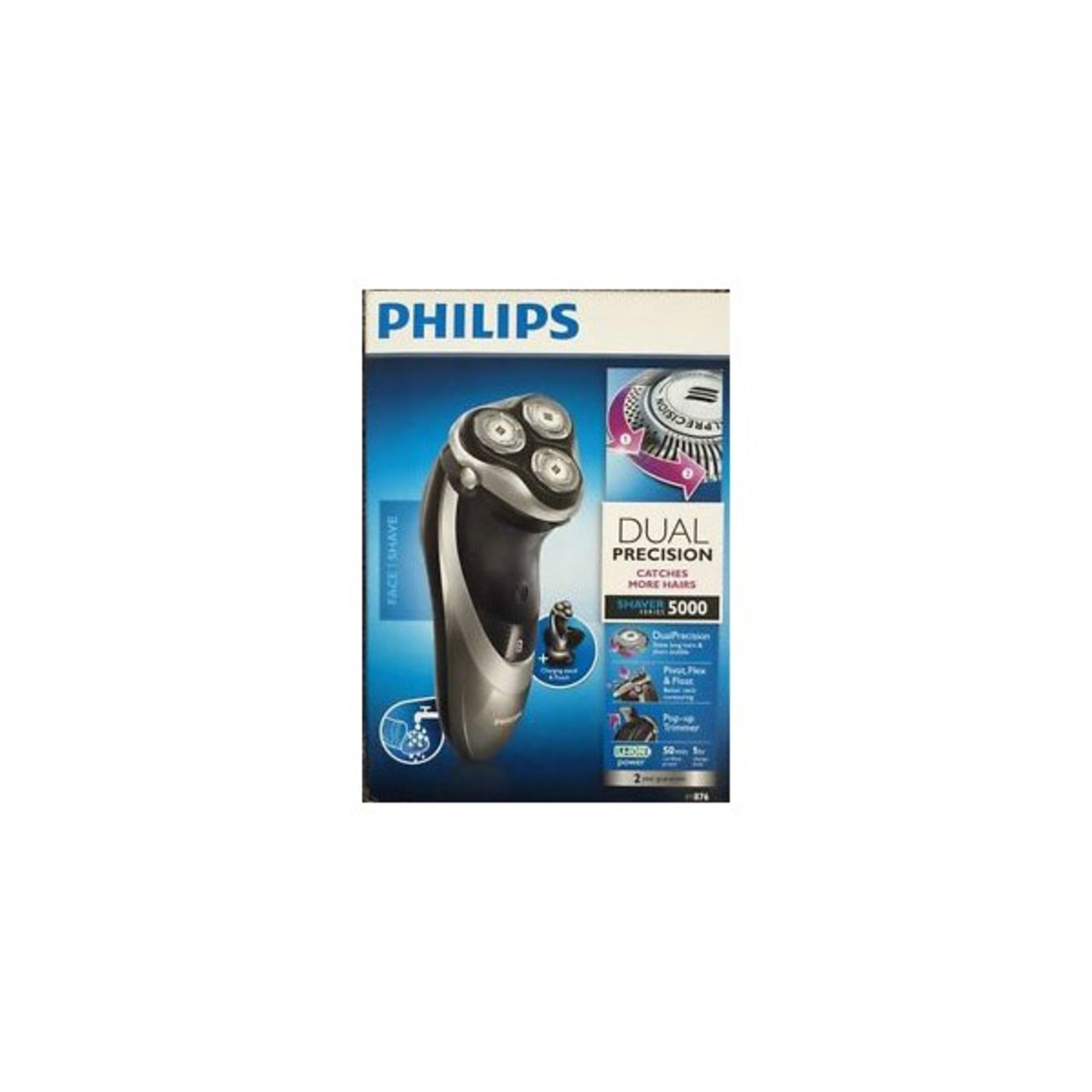 V *TRADE QTY* Brand New Philips Shaver Series 5000 - 3 Head Dual Precision Dry Electric Shaver -