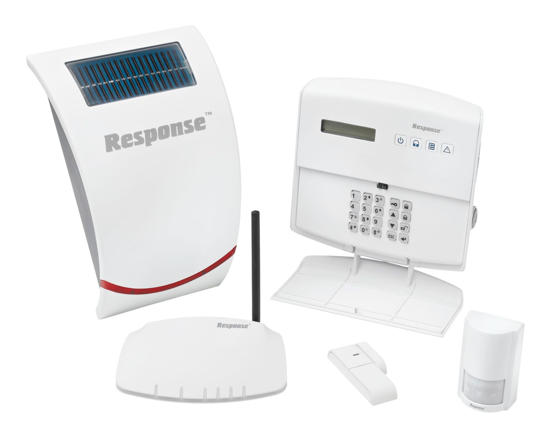 V Brand New GlobalGuard Wireless Home Alarm System With Movement Detector - Door Detector and