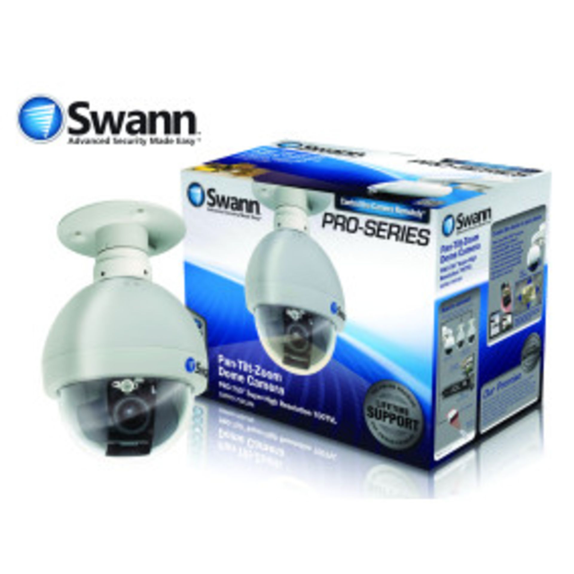 V Brand New Swann PRO-750 700TVL PTZ (Pan Tilt Zoom) Dome Camera - Variable Viewing Angle From 30 to - Bild 2 aus 3