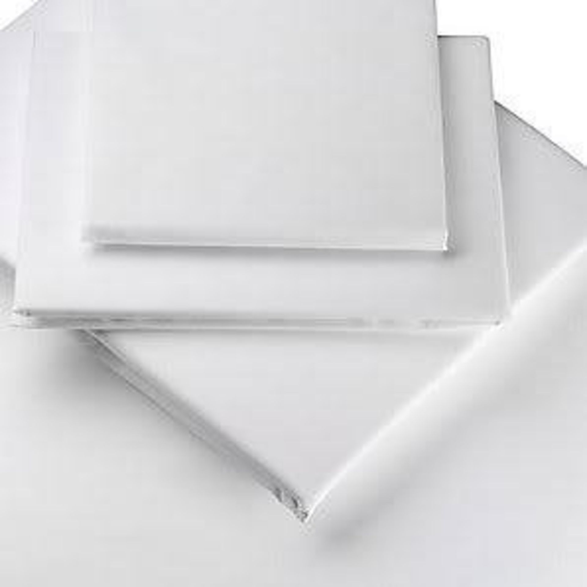 V *TRADE QTY* Brand New Luxury Egyptian Cotton Percale Double Fitted Sheet White ISP £22.99