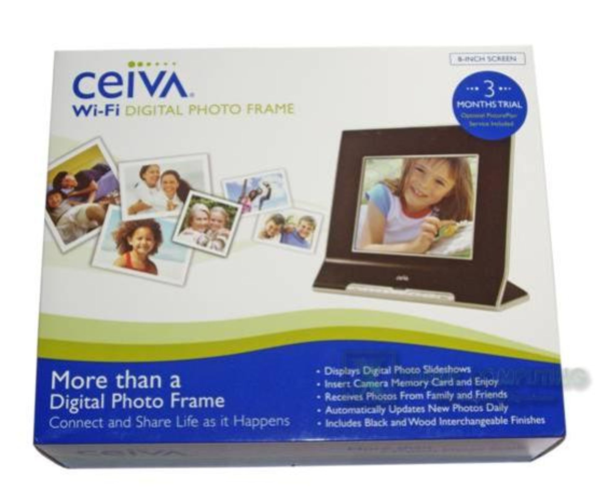 V *TRADE QTY* Brand New Ceiva 8" Digital Photo Frame with SD Card Slot - Wi-Fi and Broadband Ready - - Bild 2 aus 2