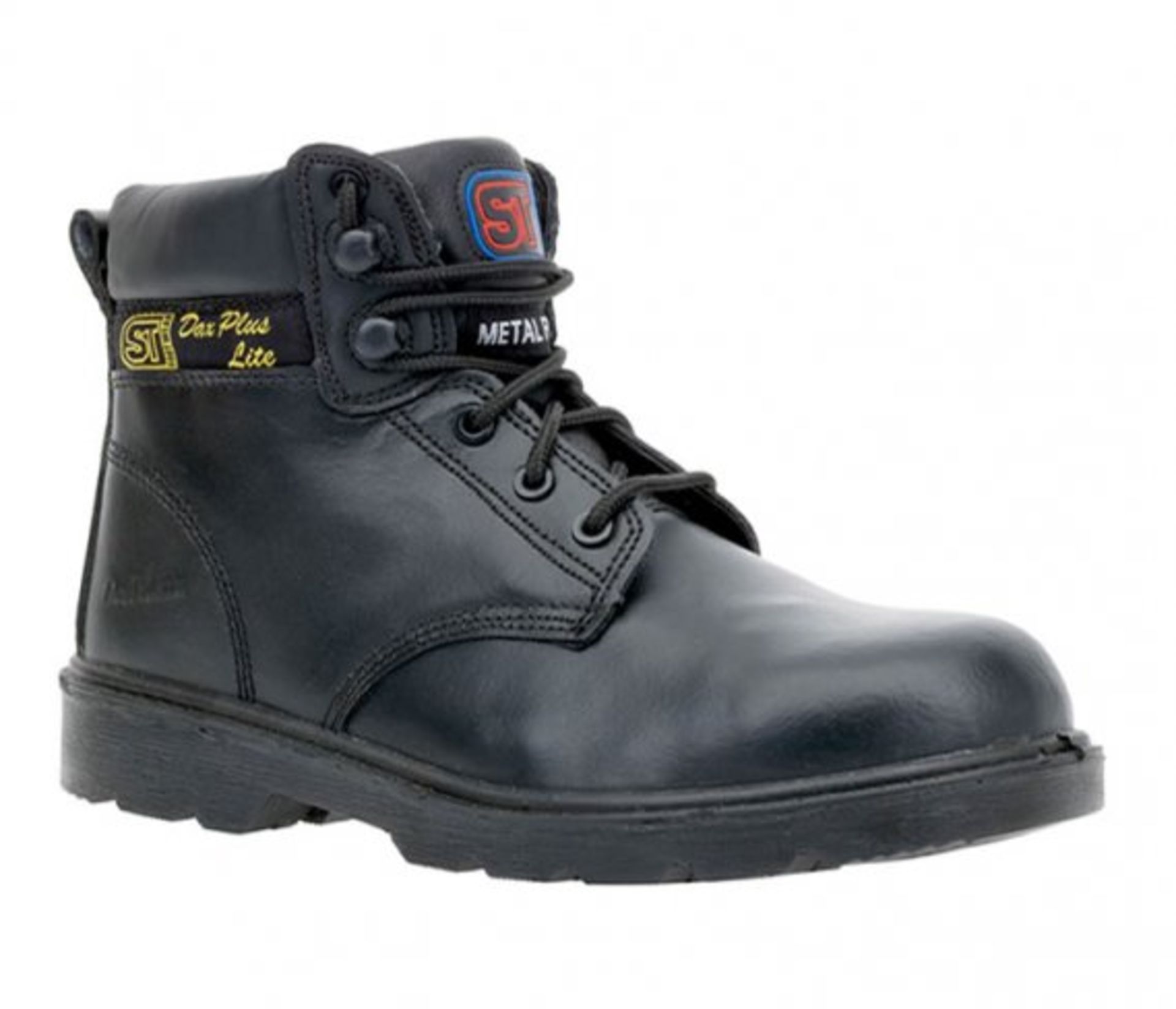 V Brand New Pair SuperTouch Dax Plus Black Leather Work Boots Size 7 ISP £22.33 (Smart Trade Shop)