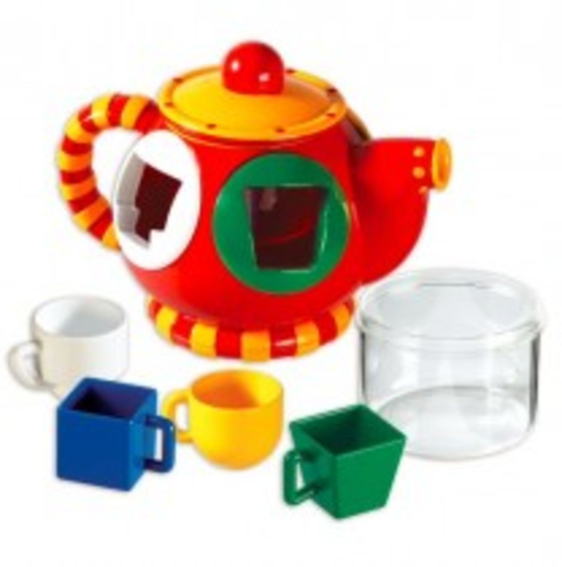 V *TRADE QTY* Brand New Tolo Teatime Teapot Shapesorter With Four Teacup Shapes Age 12mths+ ISP £