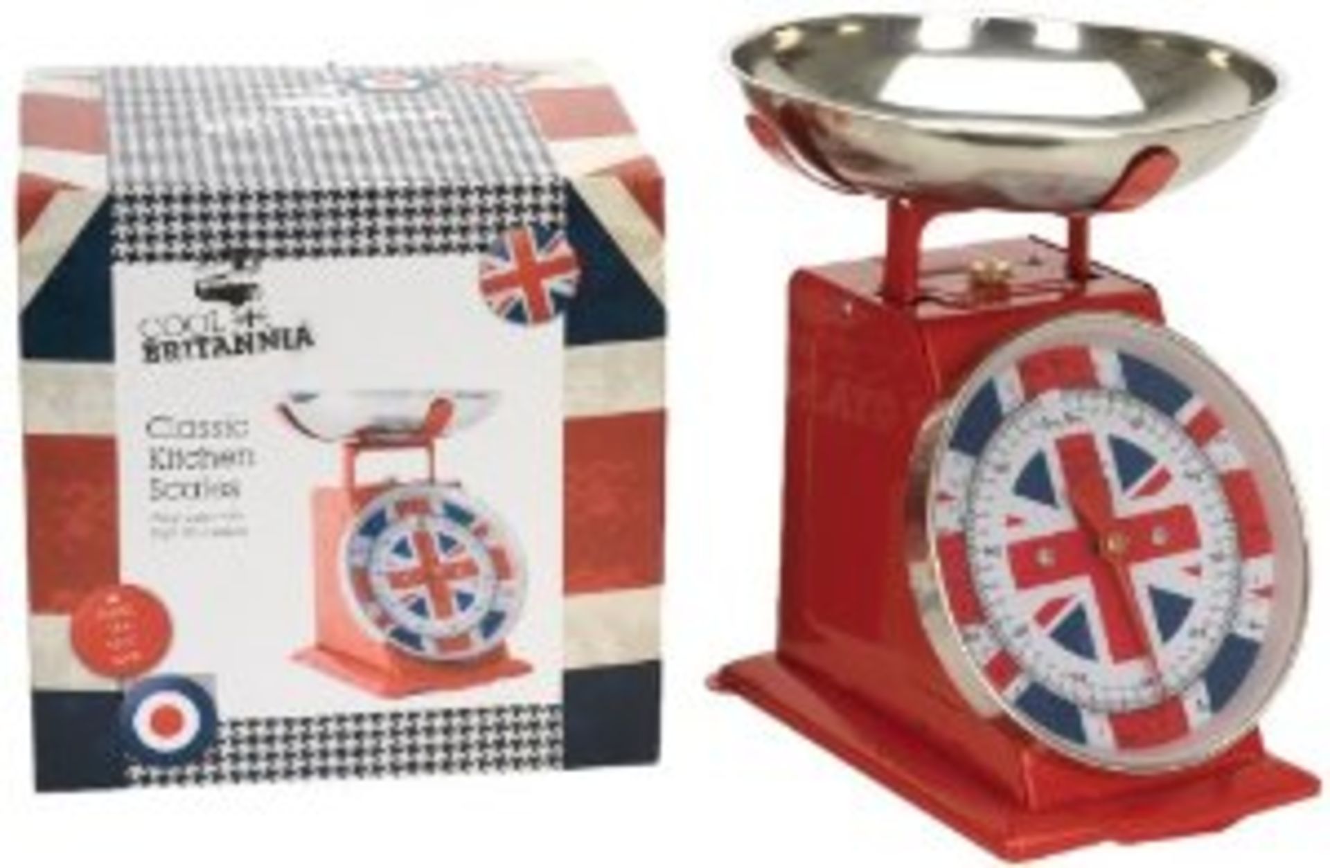 V Grade A Cool Britannia Union Jack Design Kitchen Scales