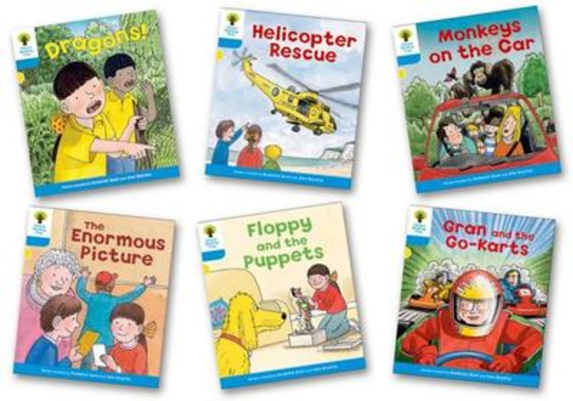 V Brand New Oxford Reading Tree Level 3 Decode & Develop Pack-Dragons-Helicopter Rescue-Monkey On