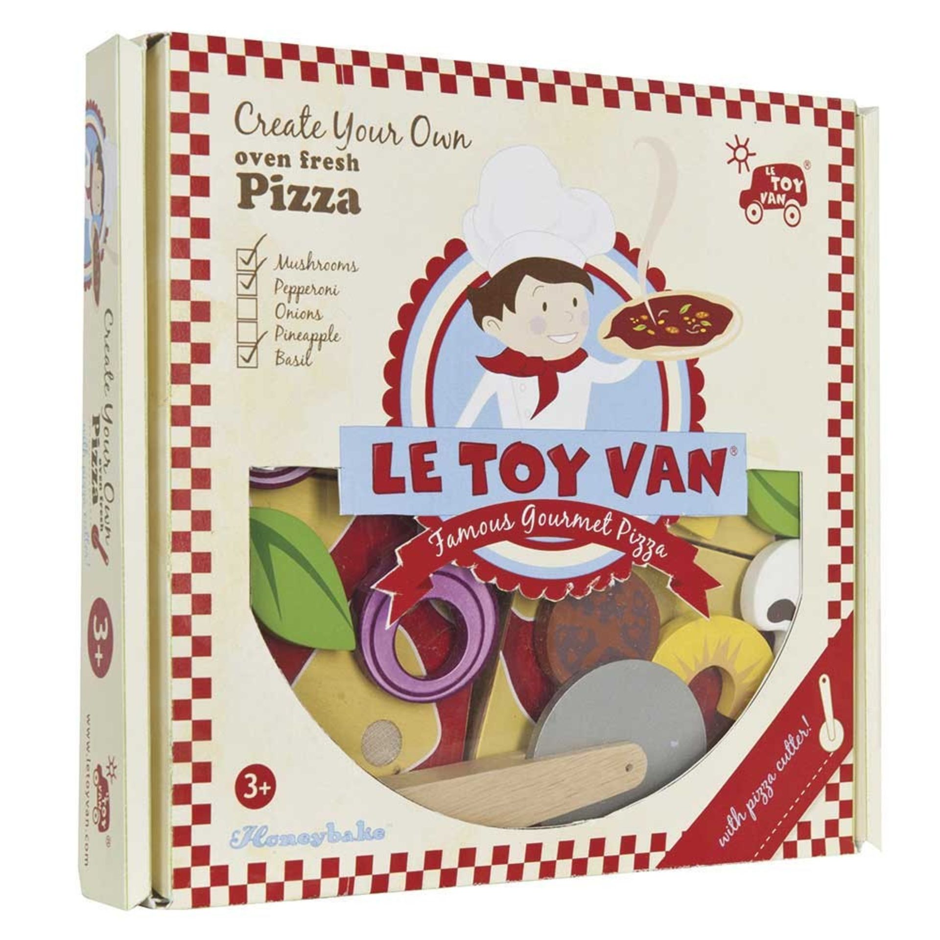 V Brand New A Lot Of Three Wooden Le Toy Van Create Your Own Pizzas ISP £45 (Jojo Maman Bebe) - Image 2 of 2