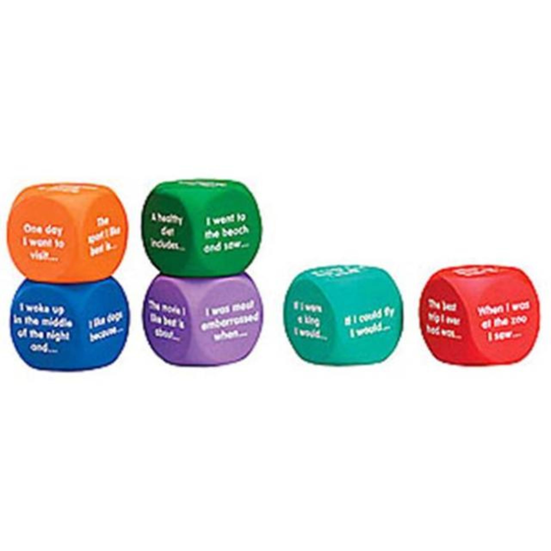 V Brand New A Lot Of Two Learning Resources Set Of Six Writing Prompt Cubes ISP £10.80 Each (