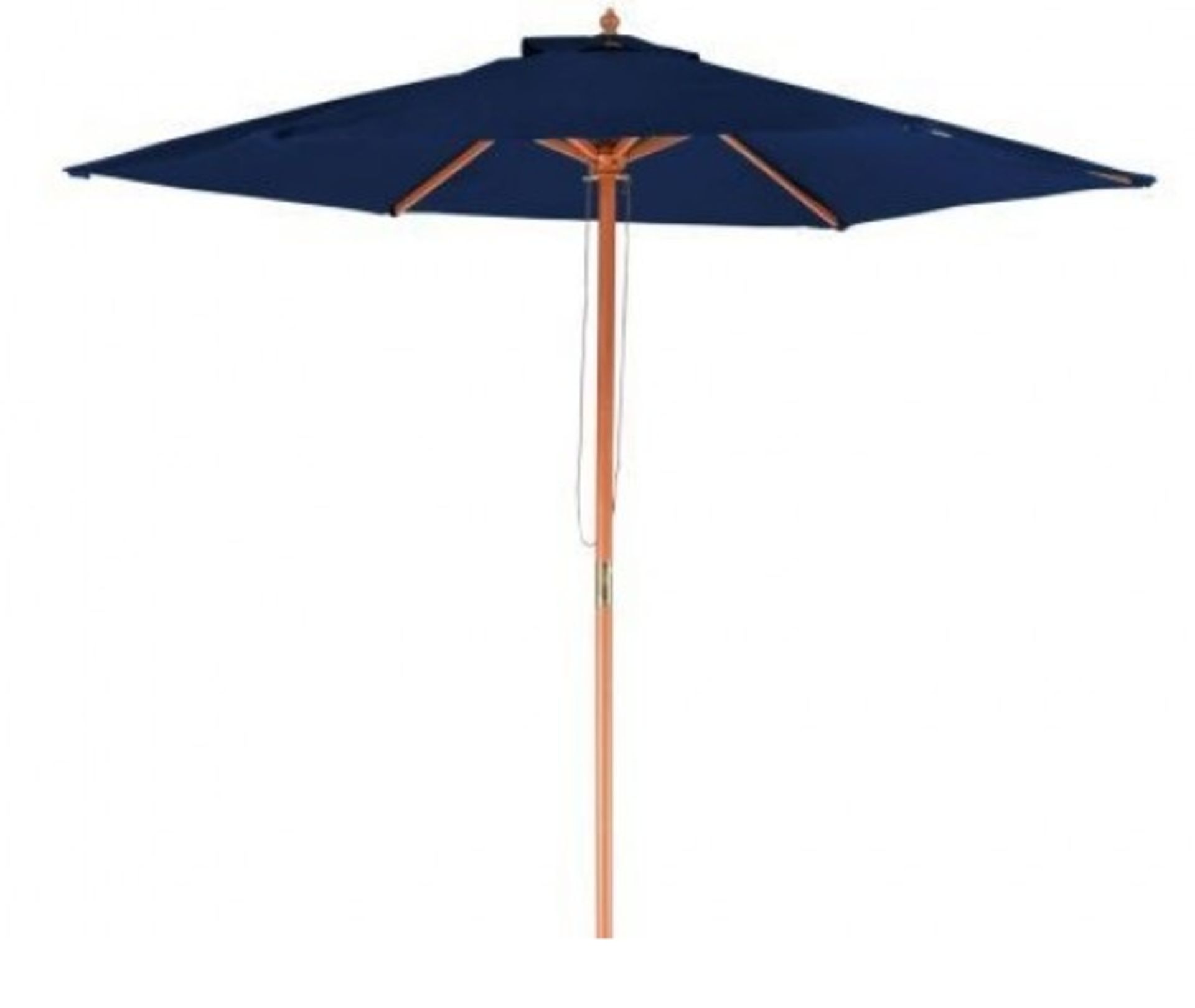 V Brand New 2.5m Blue Pulley Parasol