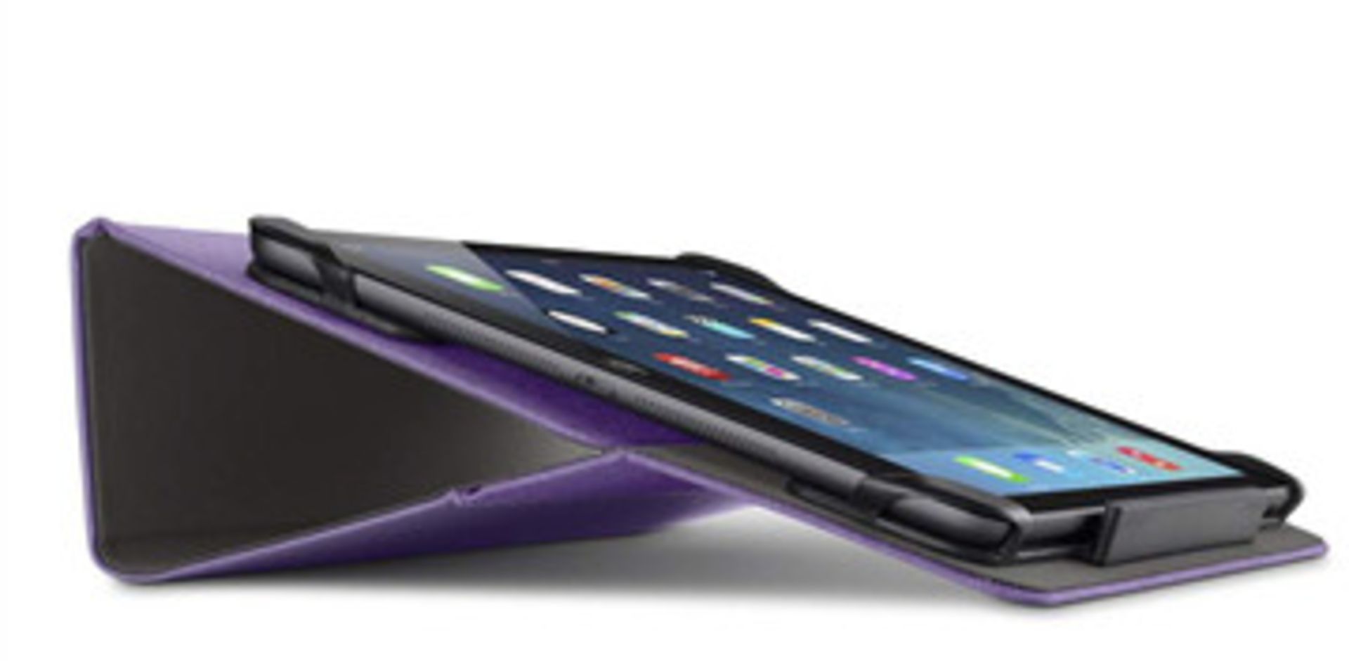 V *TRADE QTY* Brand New Belkin Purple Chambray Cover For iPad Air & iPad Air 2 - Slim Design - - Bild 2 aus 3