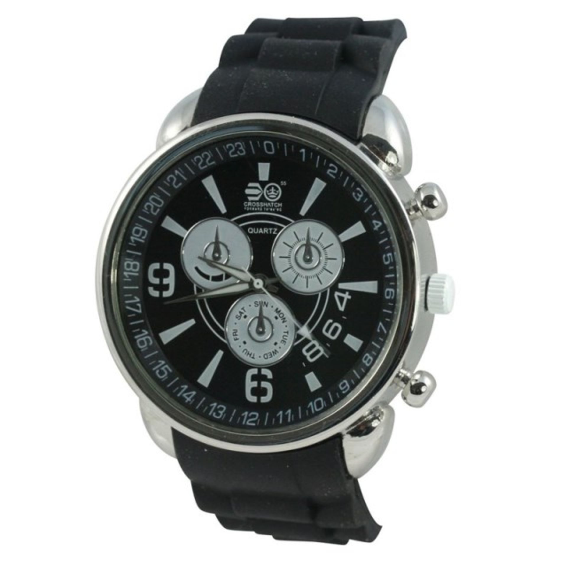 V *TRADE QTY* Brand New Gents Black/orange Cross Hatch Watch X 3 YOUR BID PRICE TO BE MULTIPLIED