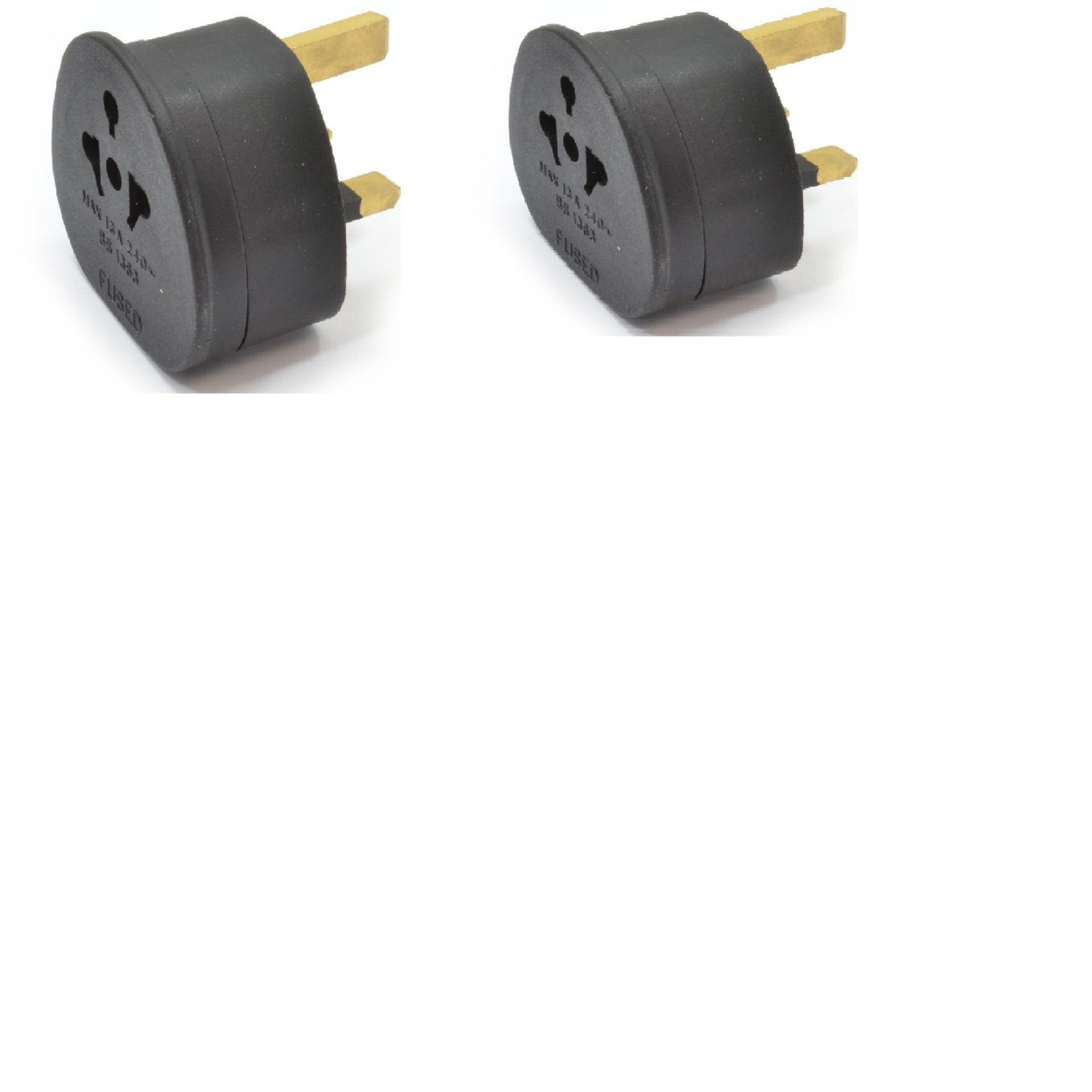 V *TRADE QTY* Brand New A Lot Of Two SMJ Electrical UK & Ireland Plug Adaptor X 3 YOUR BID PRICE