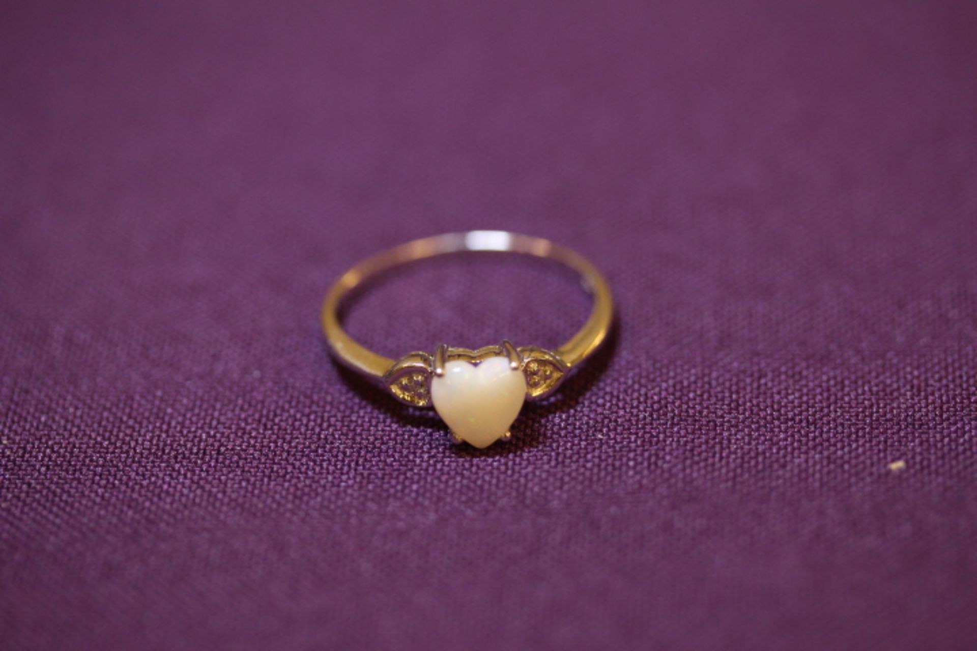 Brand New WM Opal & Diamond Heart Ring