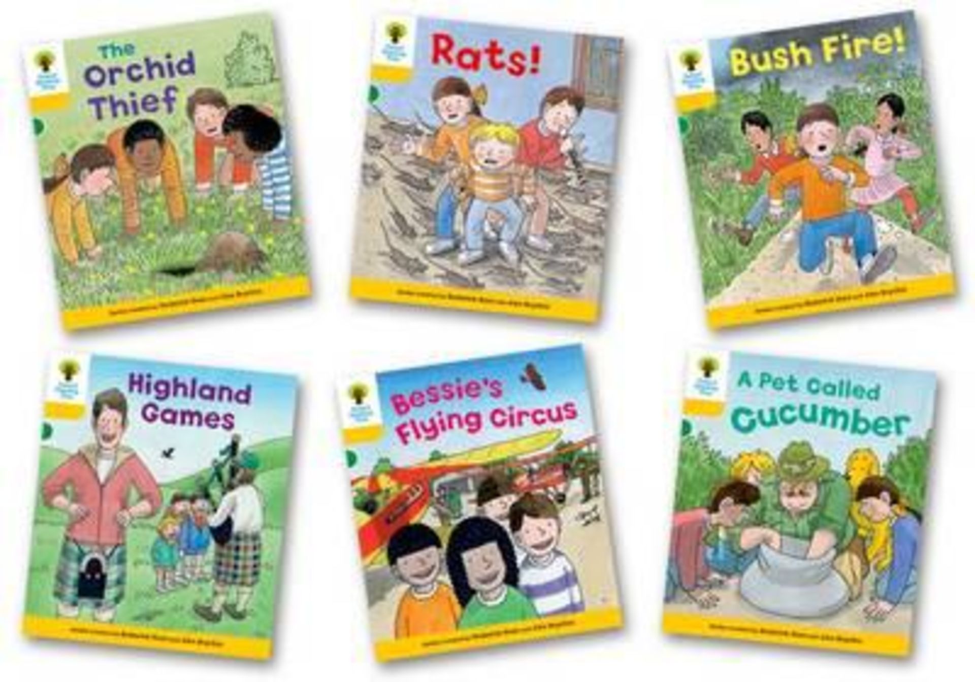 V Brand New Oxford Reading Tree Level 5 Decode & Develop Pack-Highland Games-Bush Fire-Rats-A Pet
