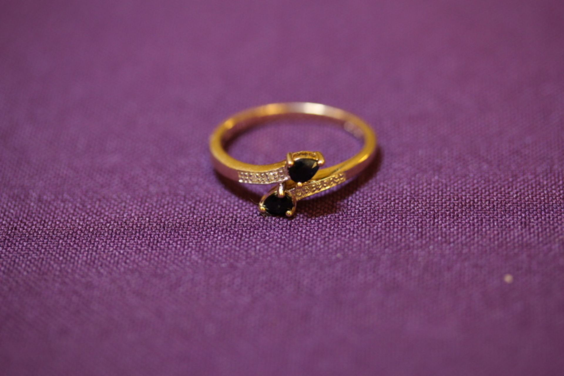 Brand New Yellow Gold Sapphire & Diamond Ring