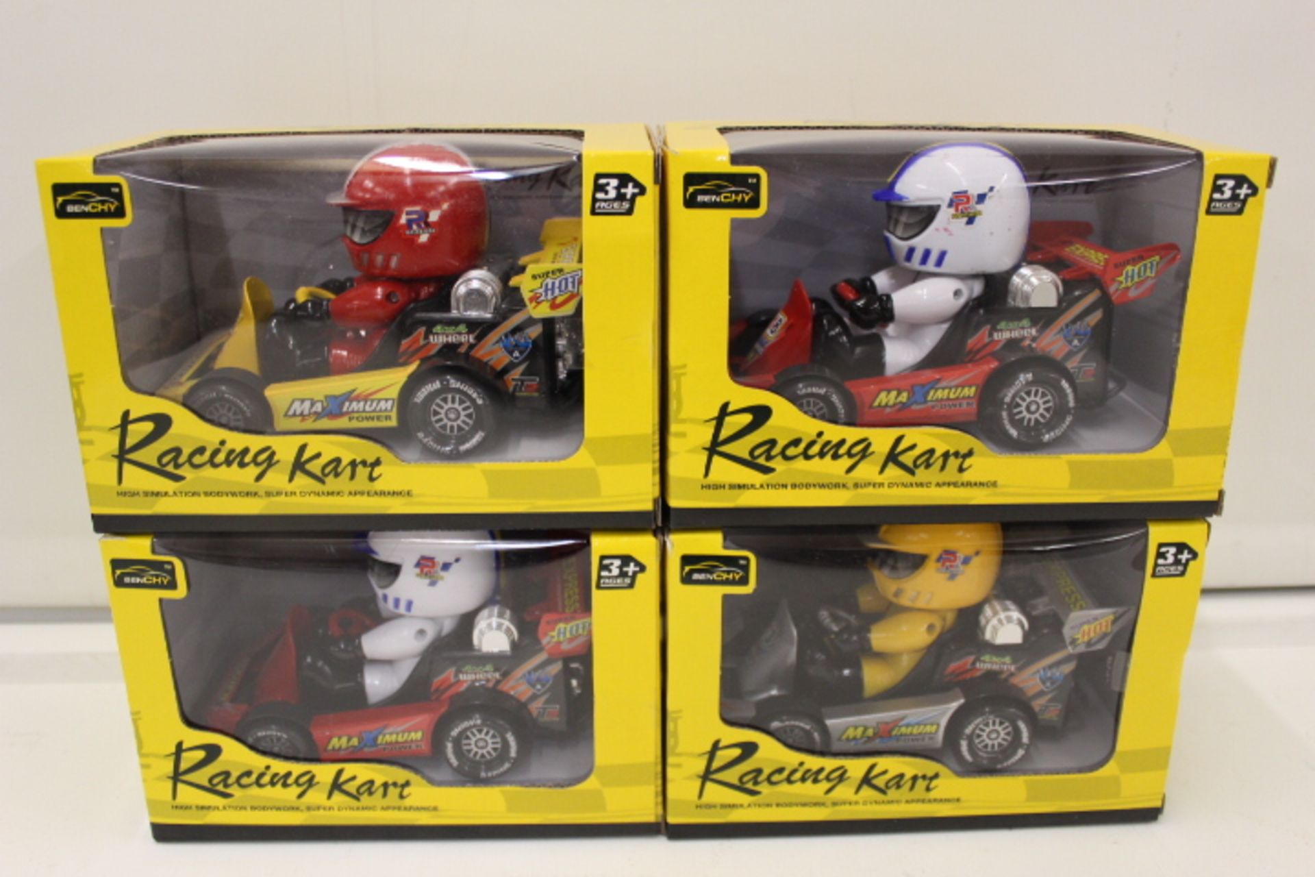 V *TRADE QTY* Brand New Friction Racing Kart With Driver & Kart Colours May Vary X 4 YOUR BID