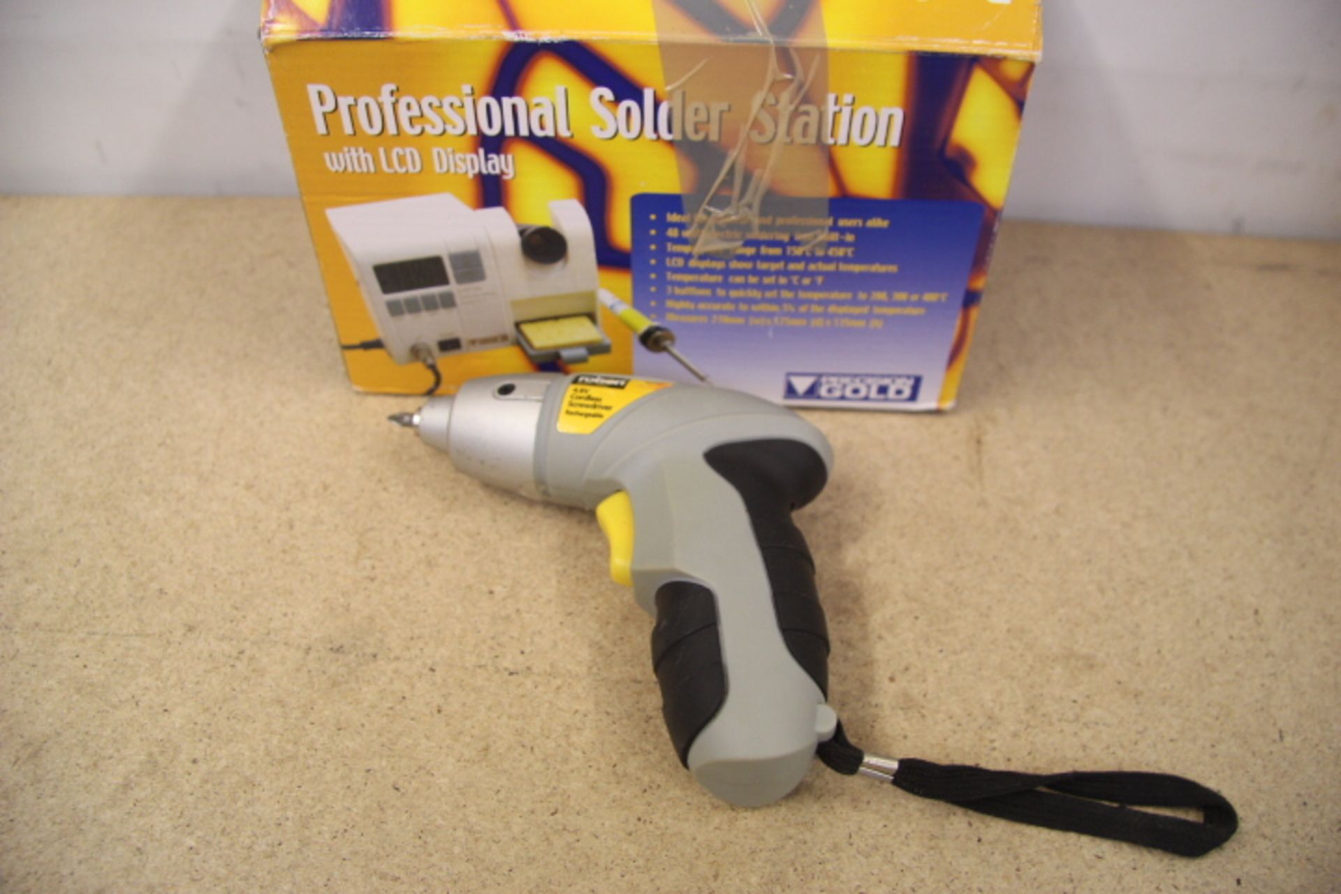 Grade U Precision Gold Professional Soldering Station & Rolson 4.8 V Cordless Screwdriver