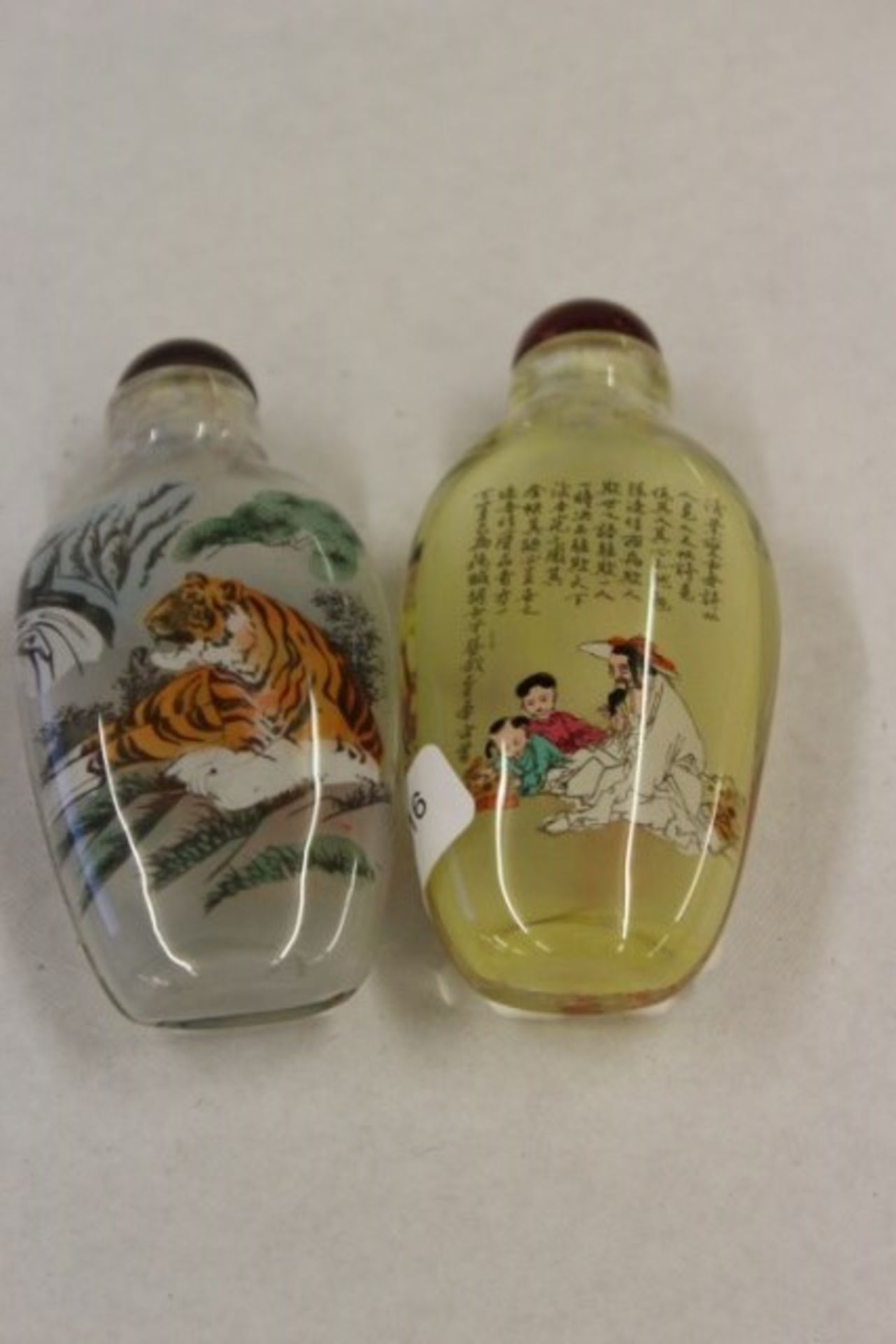 Two Hand Painted Scent Bottles