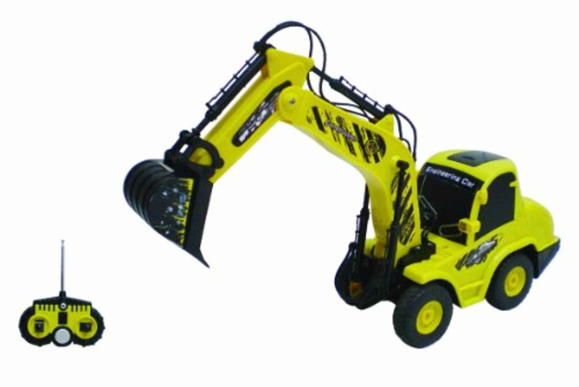 V *TRADE QTY* Brand New Yellow 1:20 Radio Controlled Construction Vehicle (Reach Arm) X 8 YOUR BID