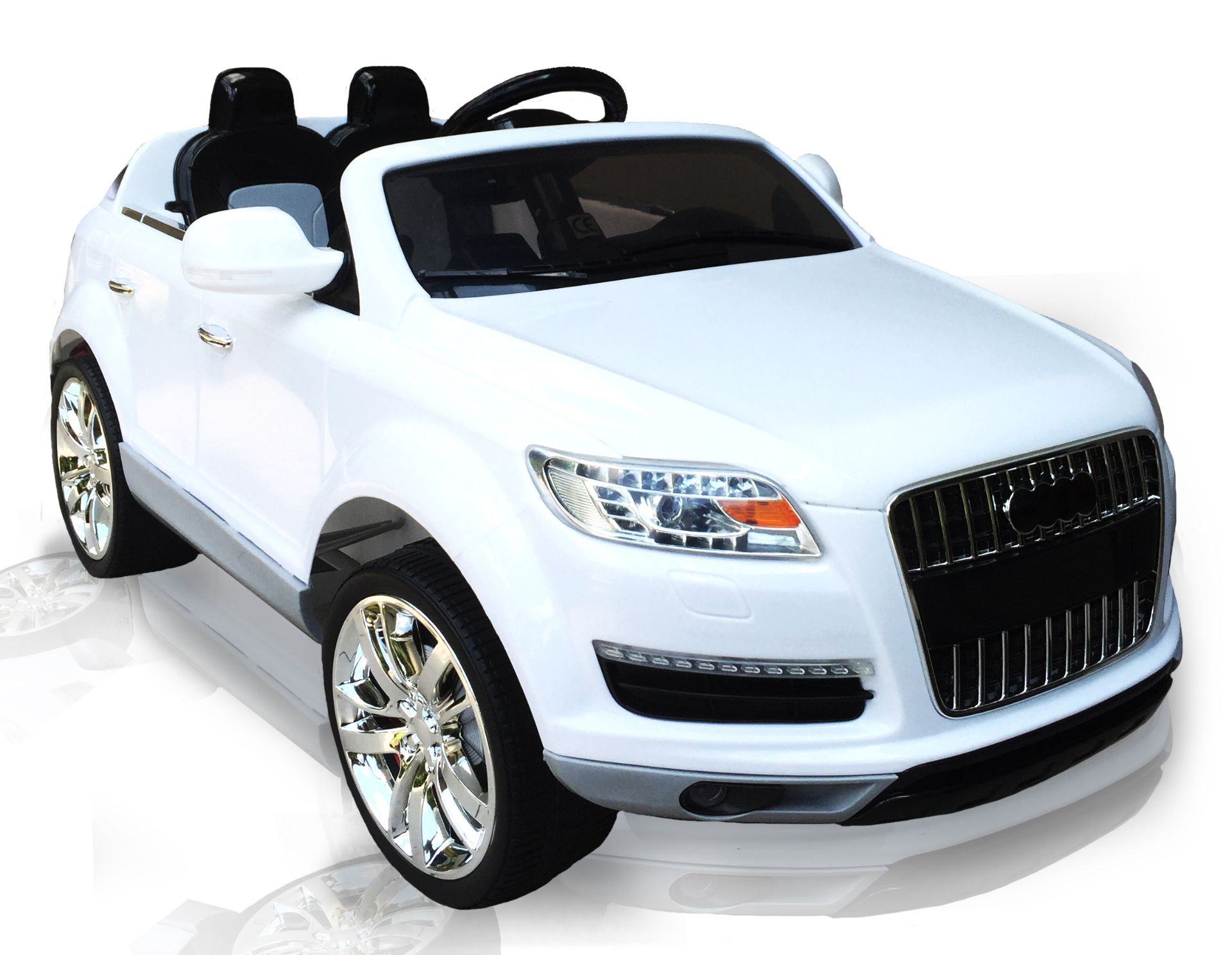 V Brand New Audi Q7 Ride In Car Up To 5 MPH Engine & Horn Sound-Rear Suspension-Foldable Mirrors-12V